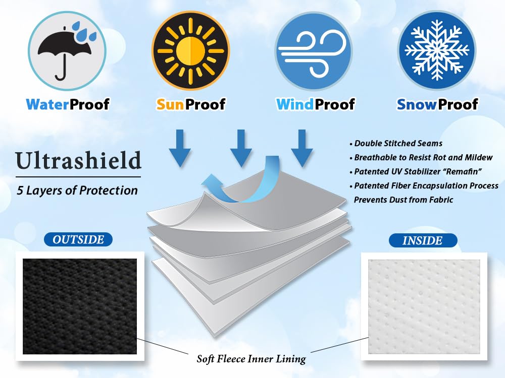 CarsCover Custom Fit 2007-2019 BMW M3 320i 328i 328d 330i 330e 335i 340i Car Cover Heavy Duty All Weatherproof Ultrashield Black 320 328 330 335 340