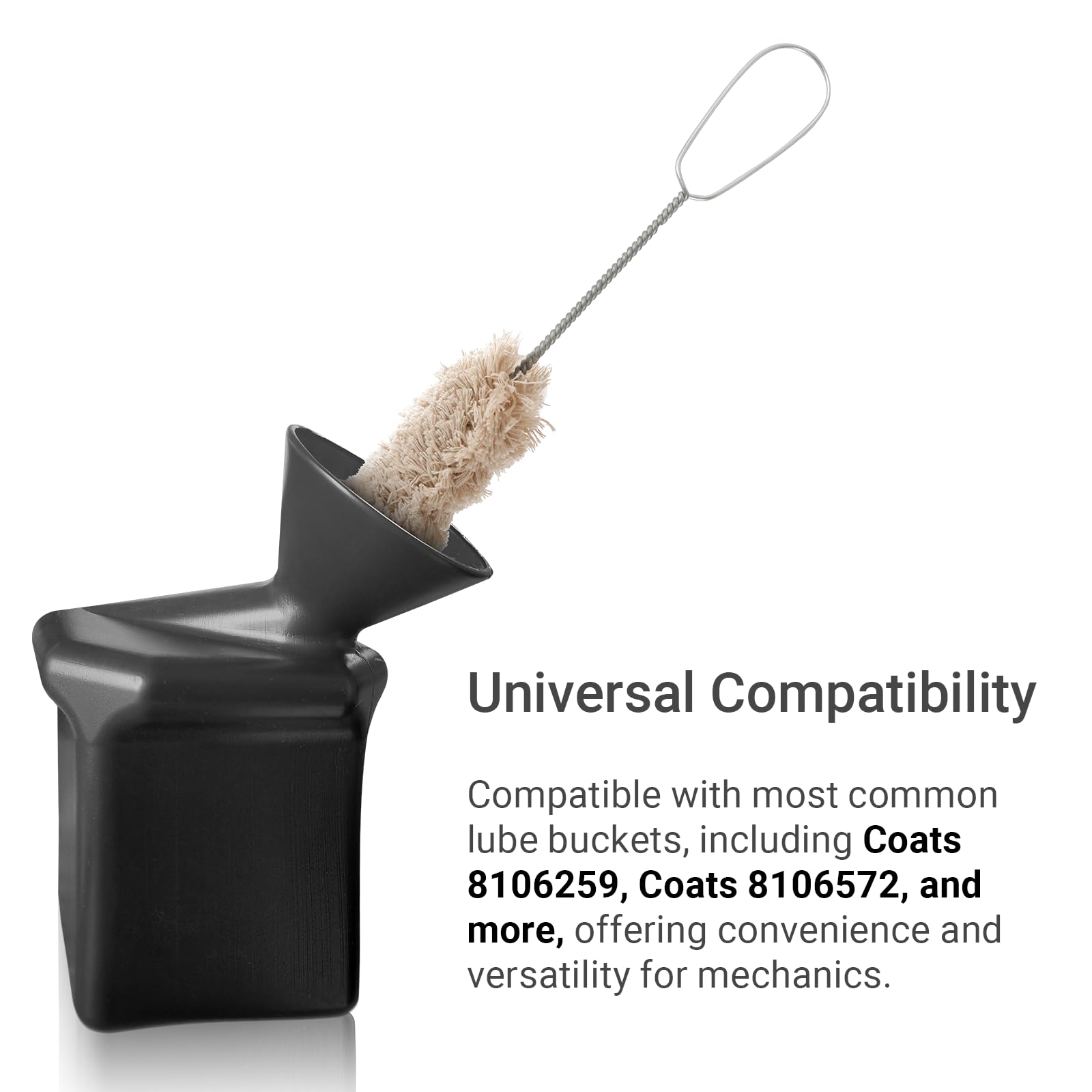 Calvana Extra Long Handle Tire Lubricant Brush Applicator Swab Set (Pack Of 4), 12.5 Inch Long, Come With Tread Depth Gauge | Un