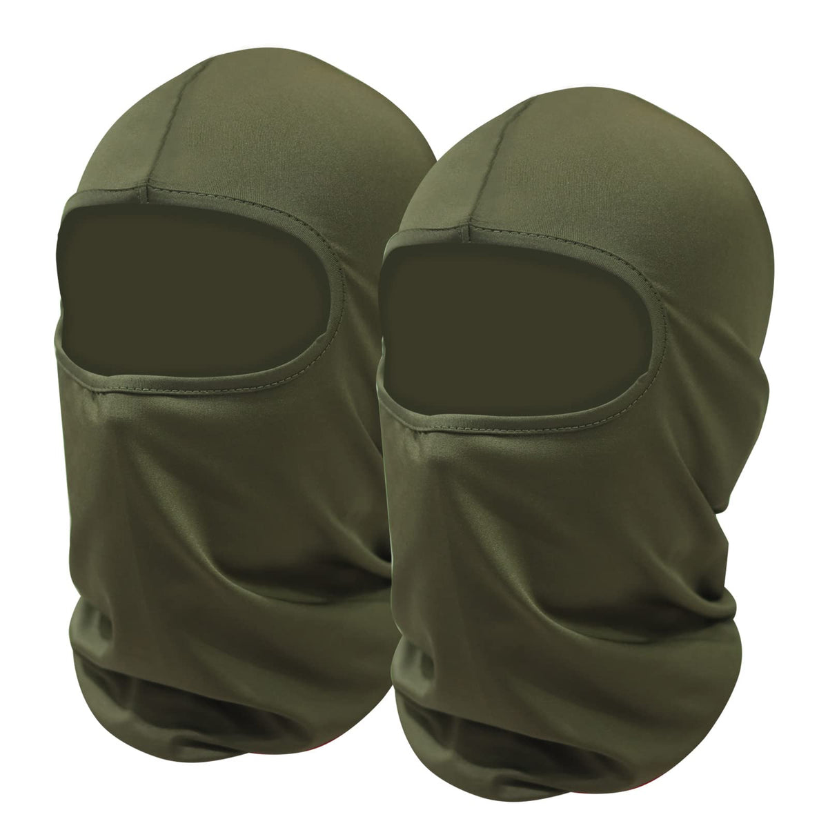 SHEVERCH 2 Pack Army Green Ski Mask UV Protection Balaclava Face Mask Men Women Football Motorcycling