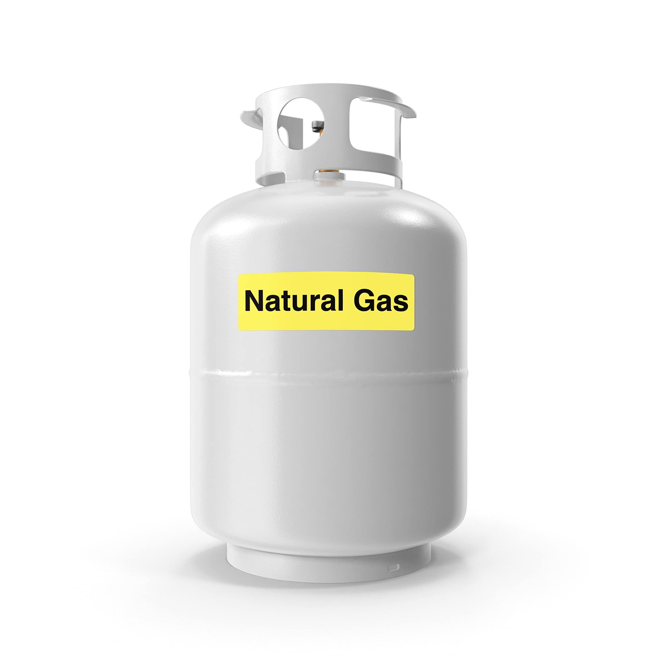 Natural Gas Sticker - Fuel Label Signage For Pipe, Storage Tank, Container - Weather Proof, Extreme Stick, Indoor/Outdoor Rated