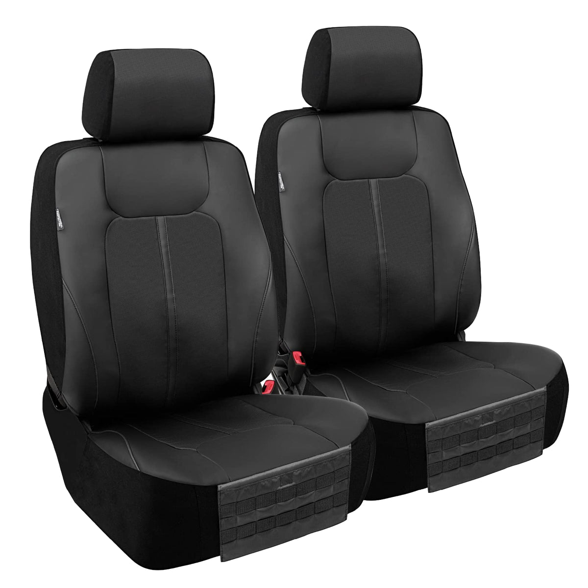 Season Guard Dakota Truck Seat Covers; Universal Fit for Large or SUV; Heavy Duty Design; Front and Rear Storage Pockets, Built-