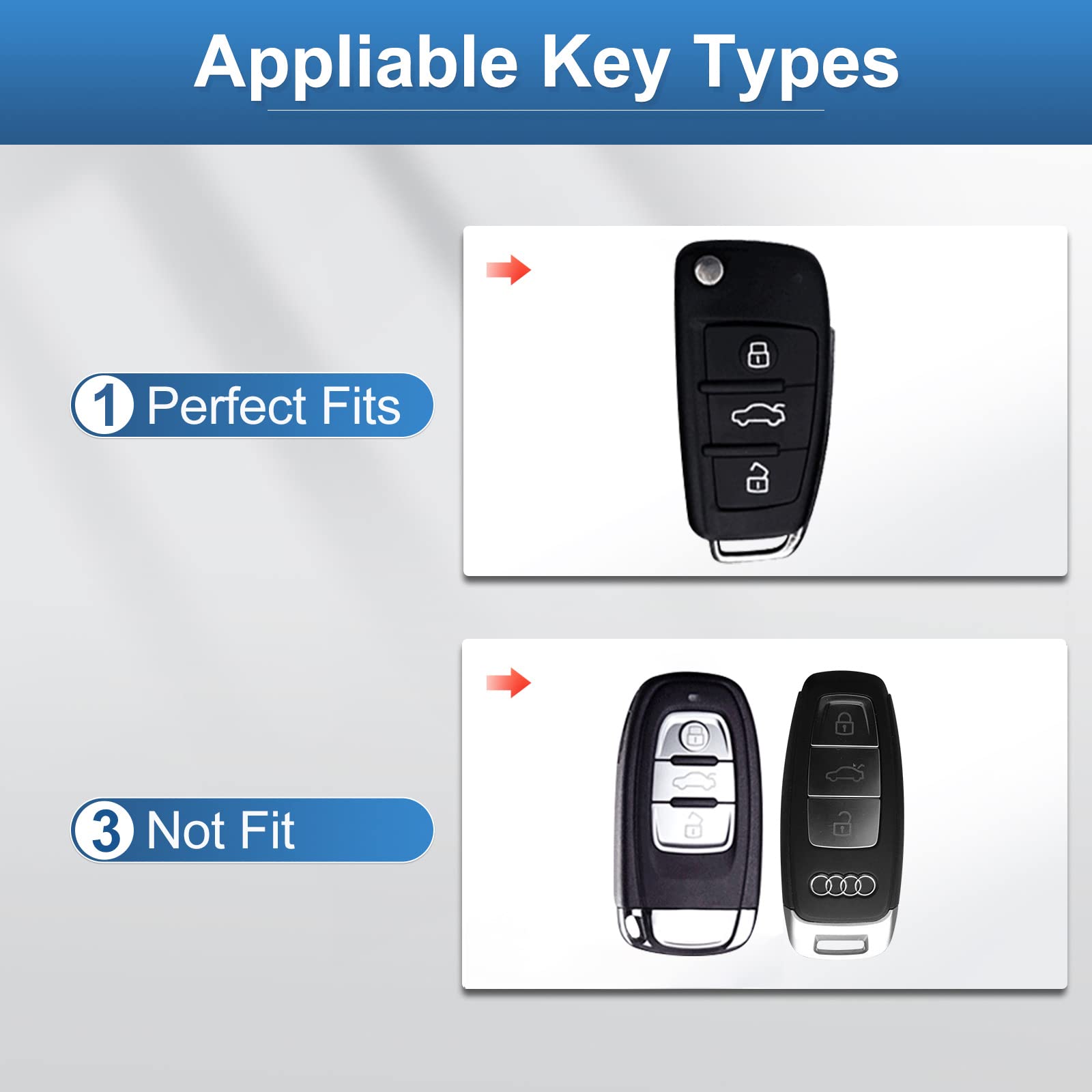 RUABIBAN Pink Genuine Leather Key Fob Cover for Audi A1 A3 Q3 Q7 R8 A6L TT - Crystal Protection Shell, Fits Audi D