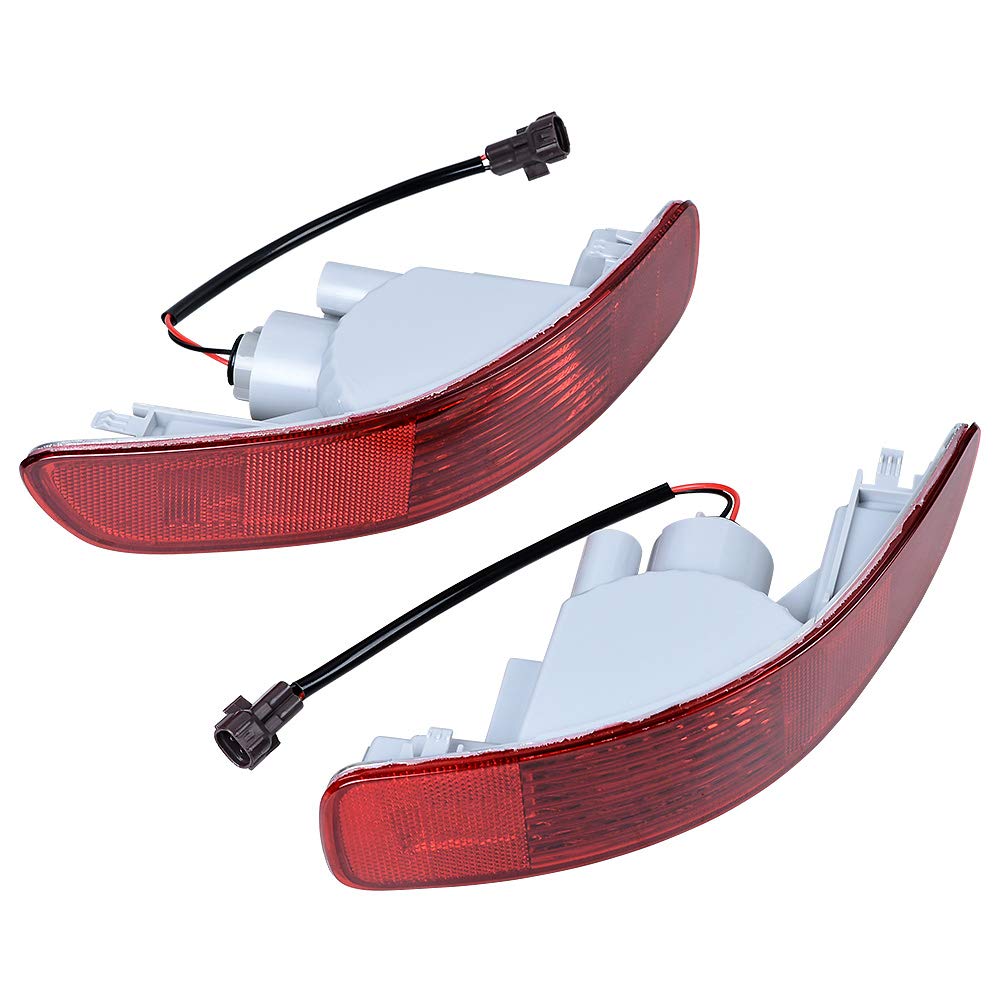 Astra Depot Left Right Rear Bumper Tail Fog Light Reflector Compatible With Mitsubishi Outlander 2007-2012