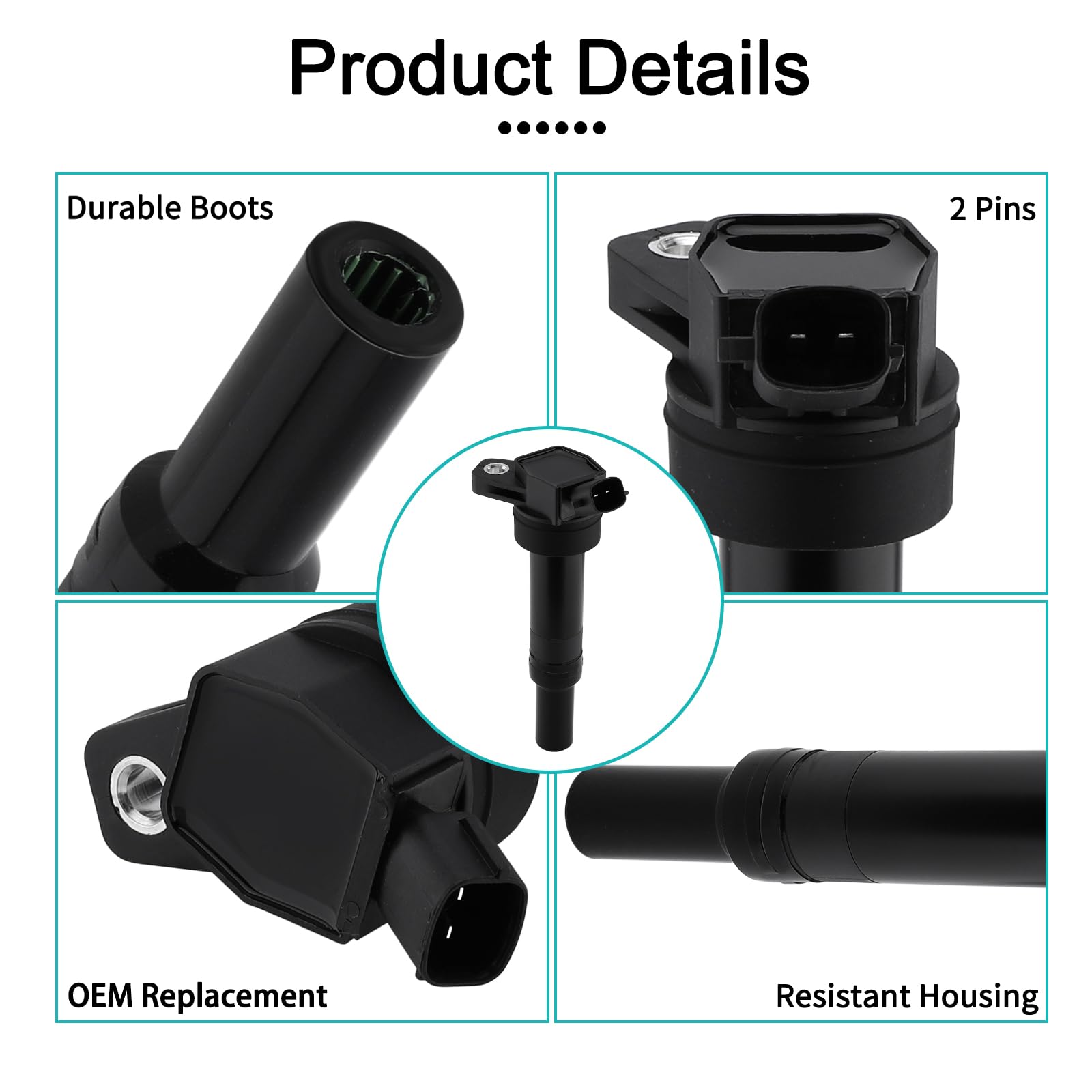 Set of 4 UF651 Ignition Coil Pack (1.8L 2.0L L4) For Hyundai Elantra Coupe SE GT GLS Value Edition Limited Tucson,Kia Forte Fort