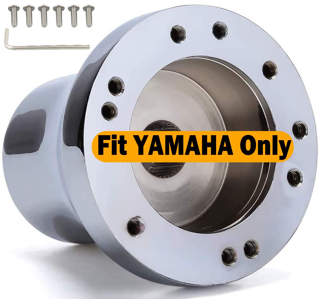 Leapgomax Yamaha Golf Cart Steering Wheel Adapter Golf Steering Wheel Adapter For Yamaha Golf Cart Mounting Adapter(Silver)