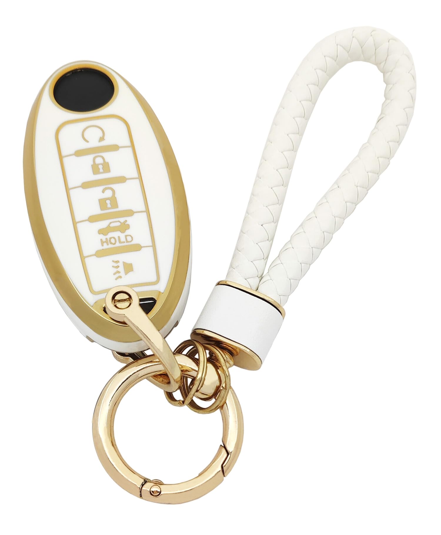 Key Fob Cover For Nissan Altima Accessories 5 Buttons Soft Tpu Smart Key Case With Key Chain For Nissan Maxima Rogue Armada Path