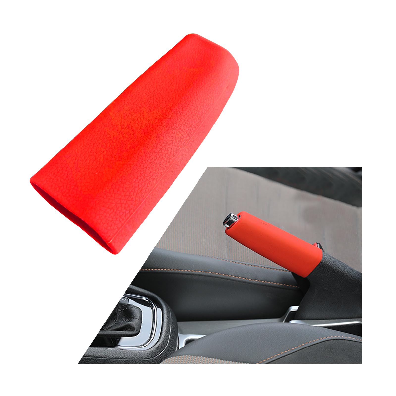 Ziciner Car Handbrake Cover, Elastic Anti-Slip Silicone Auto Handbrake Shifter Protector, Comfortable Handbrake Grip Decoration 