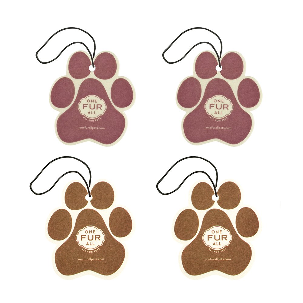 One Fur All Pet-Friendly Car Air Freshener - Winter Mix Pack Of 4 - Non-Toxic, Long-Lasting, Odor Eliminating Air Freshener For