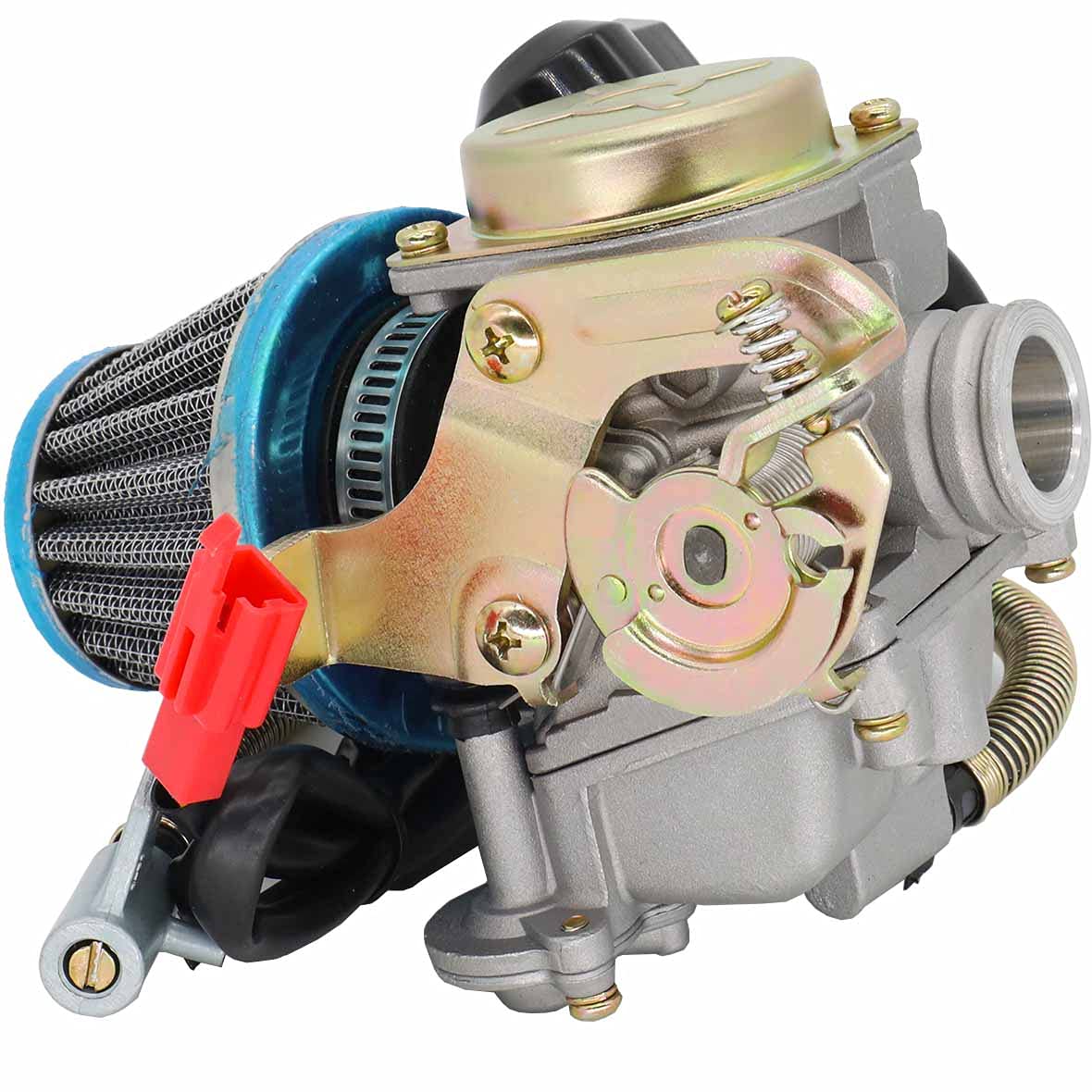 FYSHIQING GY6 50CC Carburetor with Air Filter for 139QMB 4-Stroke Scooter, ATV, Moped, Go Kart - 18mm with Vacuum Fuel