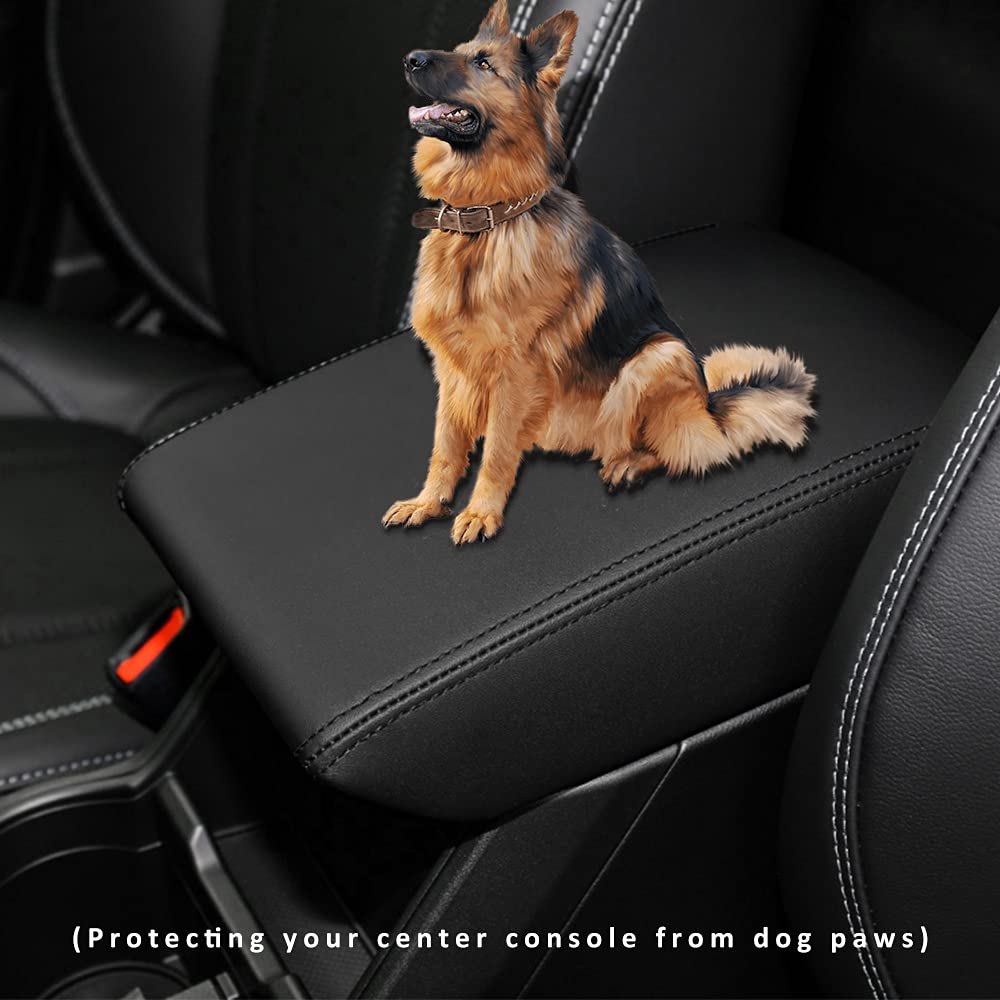 INTGET Car Center Console Armrest Cover for 2024 Subaru Forester Accessories 2019 2020 2021 2022 2023 Leather Middle Arm Rest Bo