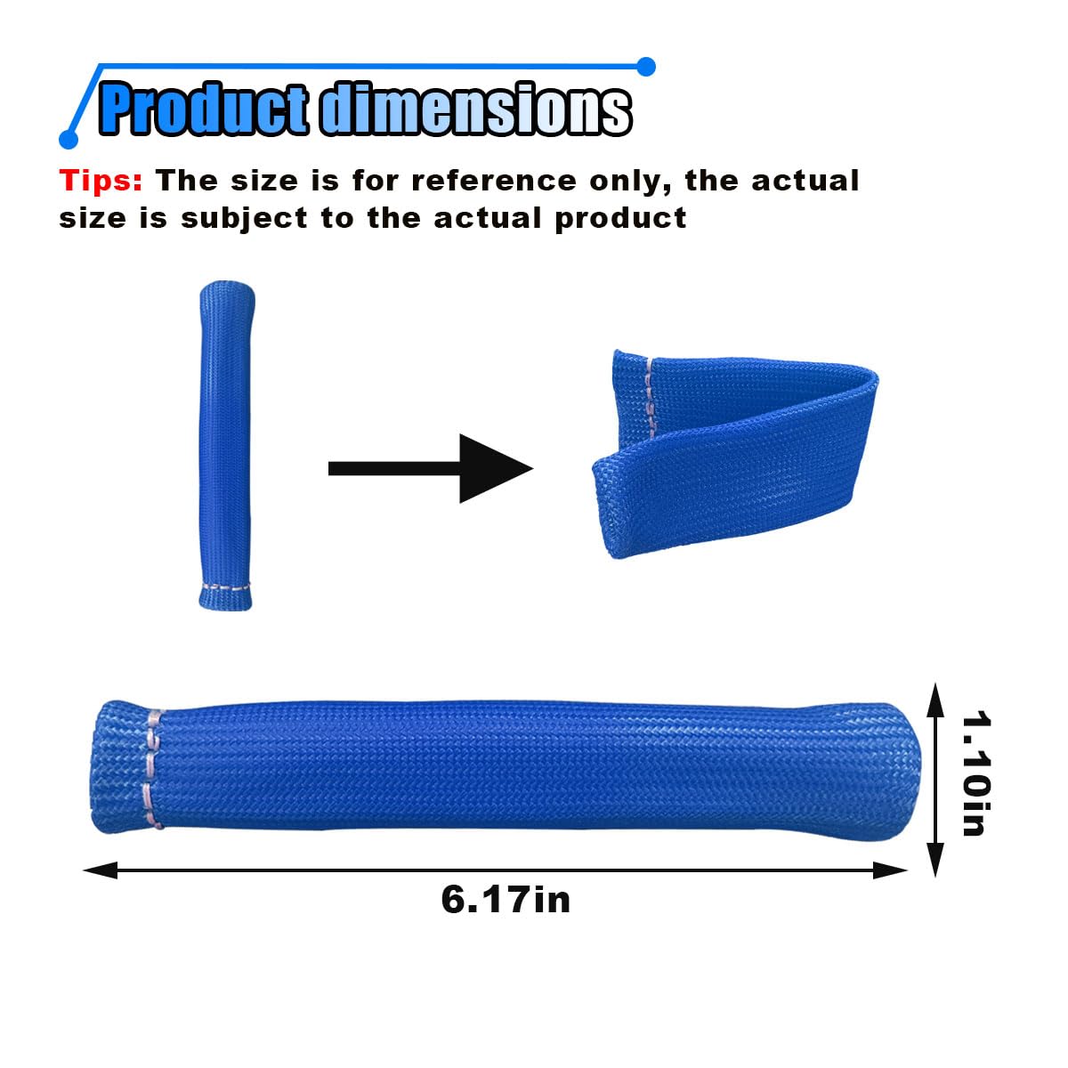 8PCS Spark Plug Wire Heat Shield Sleeve, 1500 Spark Plug Wire Cover Wrap for SBC BBC 350 454, 6 Inch Spark Plug Boot Protector S