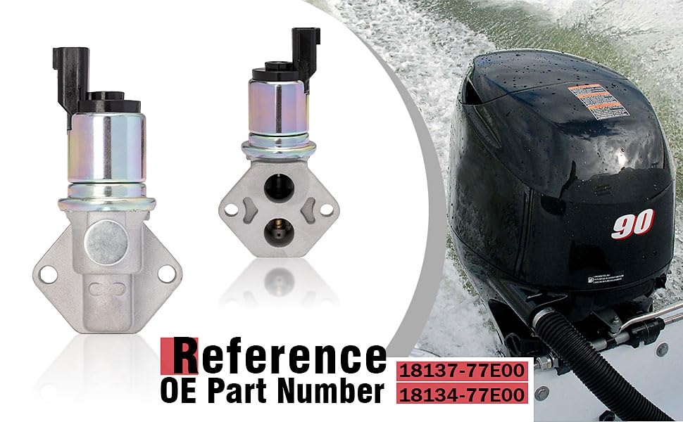 Fanhay Idle Air Control 18137-77E00 18134-77E00 For Suzuki Df90 Df100 Df110 Df140 Outboard