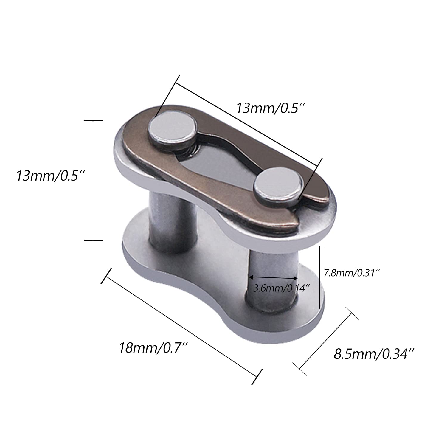 Twtade 20Pcs #35 Master Link Chain Roller Connector For Go Kart,Mini Bike, Baja Doodle Bug Motovox Etc.I-L-039