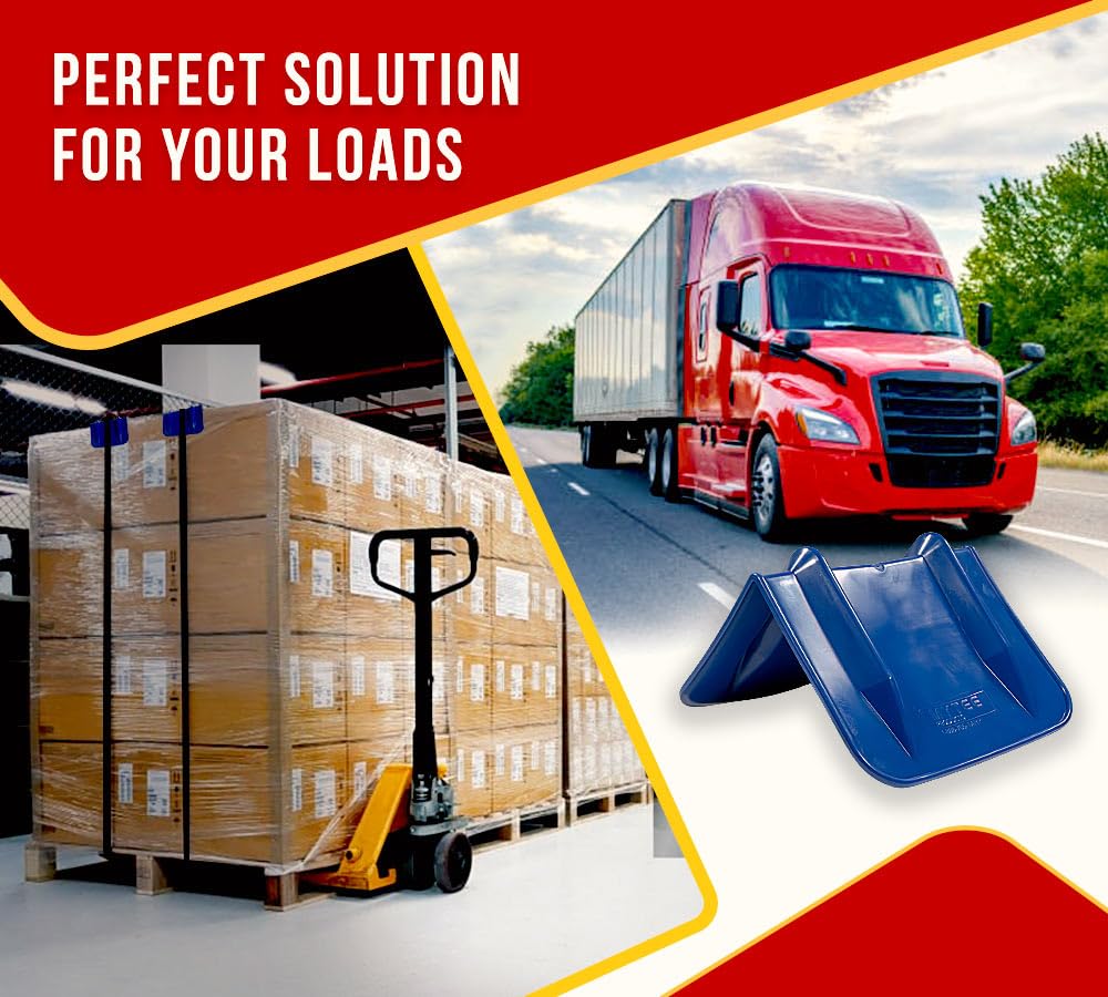 Mytee Products (10 Pack) V Edge Protectors Flatbed, 8'' X 12'', Blue | Vee Shaped Plastics Corner Protectors For Cargo Loads | T