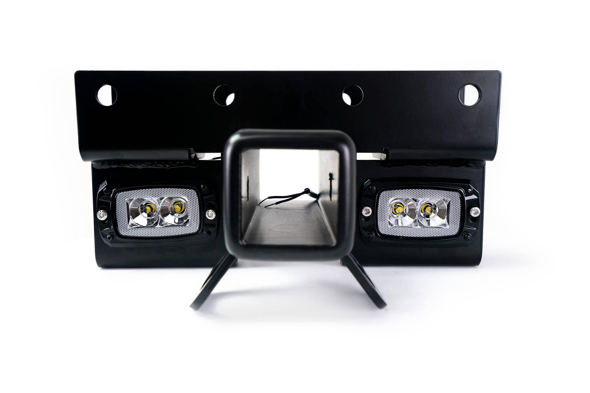 Bolt-On Hitch With Lights Compatible With 2007-2018 Jeep Wrangler Jk & 2018-2024 Jeep Wrangler Jl | Uses Factory Mounting Location | 2-Inch Receiver | Led Lights Included | Dv8 Offroad