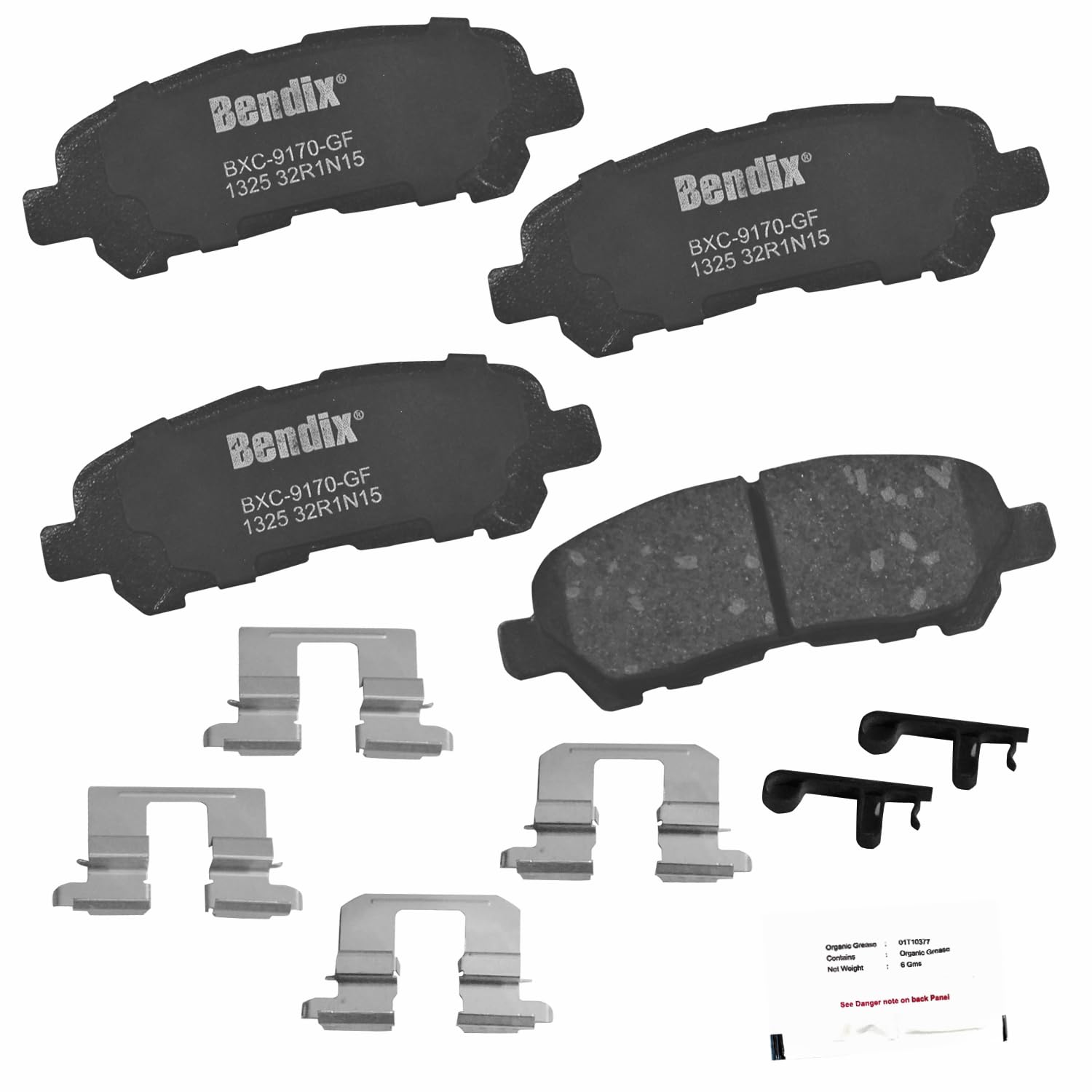 Bendix Priority1 Cfc1325 Ceramic Rear Brake Pads For Toyota Highlander 2013-2008