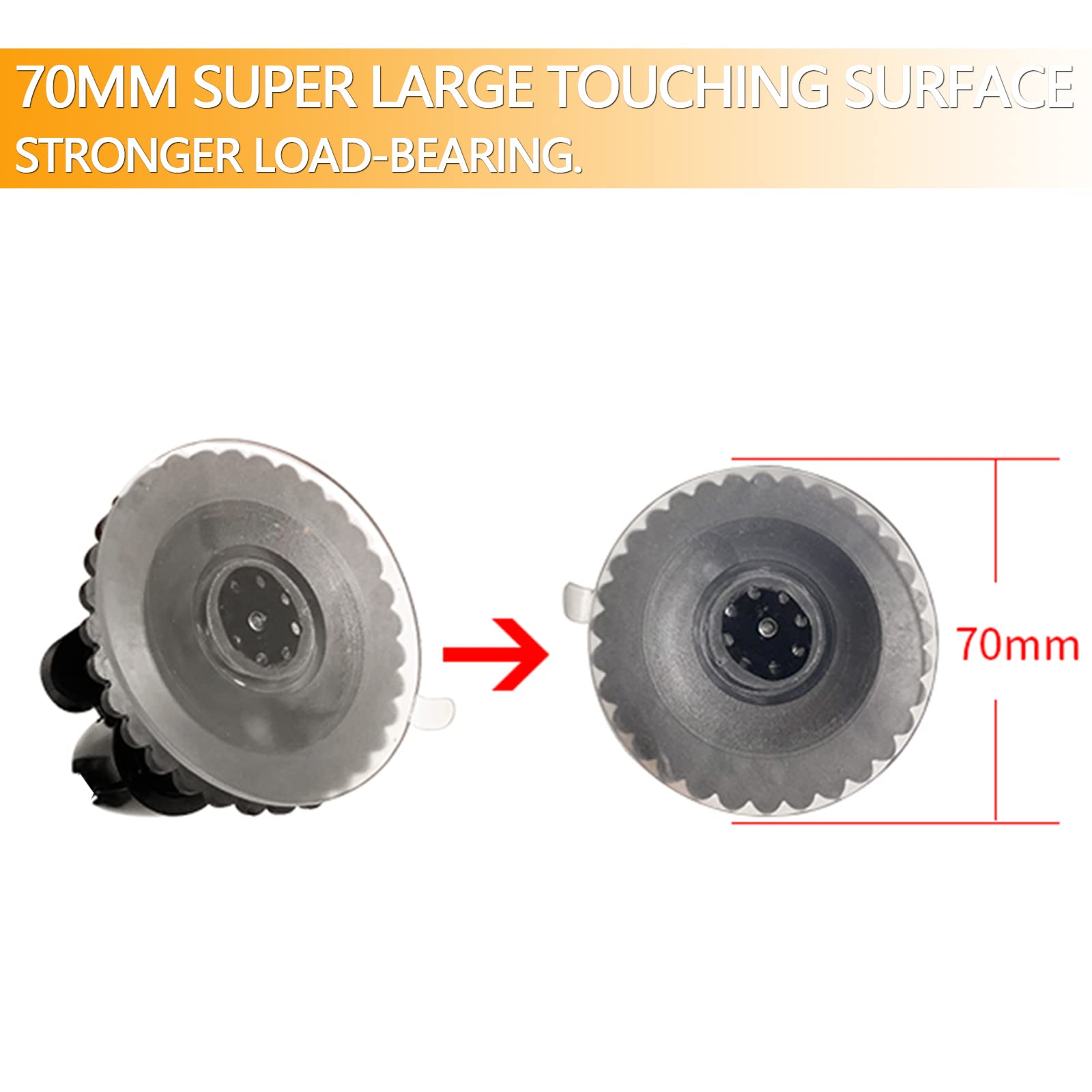 Douxury Windshield Suction Cup Bracket Mount For 7 9 10.1 Inch Monitor Display, Fix The Monitor On Windshield Dash Board, Metal-