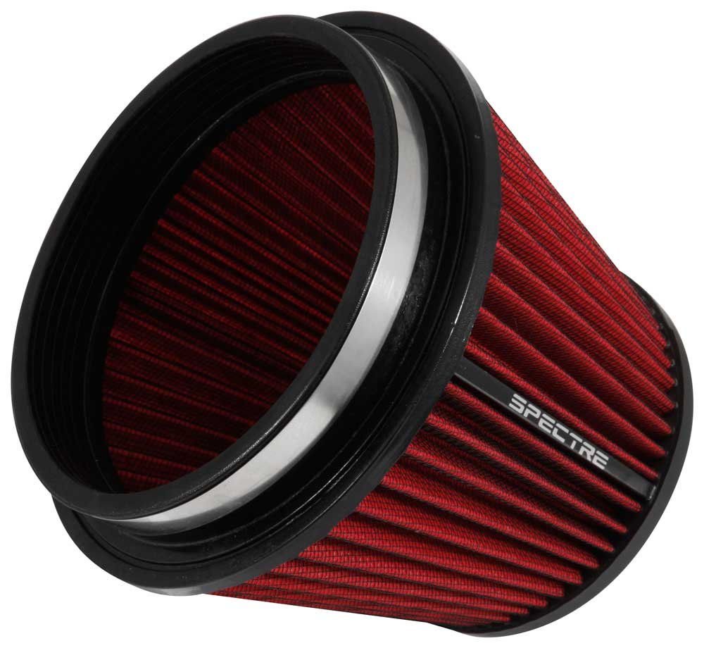 Spectre Universal Clamp-On Air Filter: High Performance, Washable Filter: Round Tapered; 6 in (152 mm) Flange ID; 6.219 in (158 