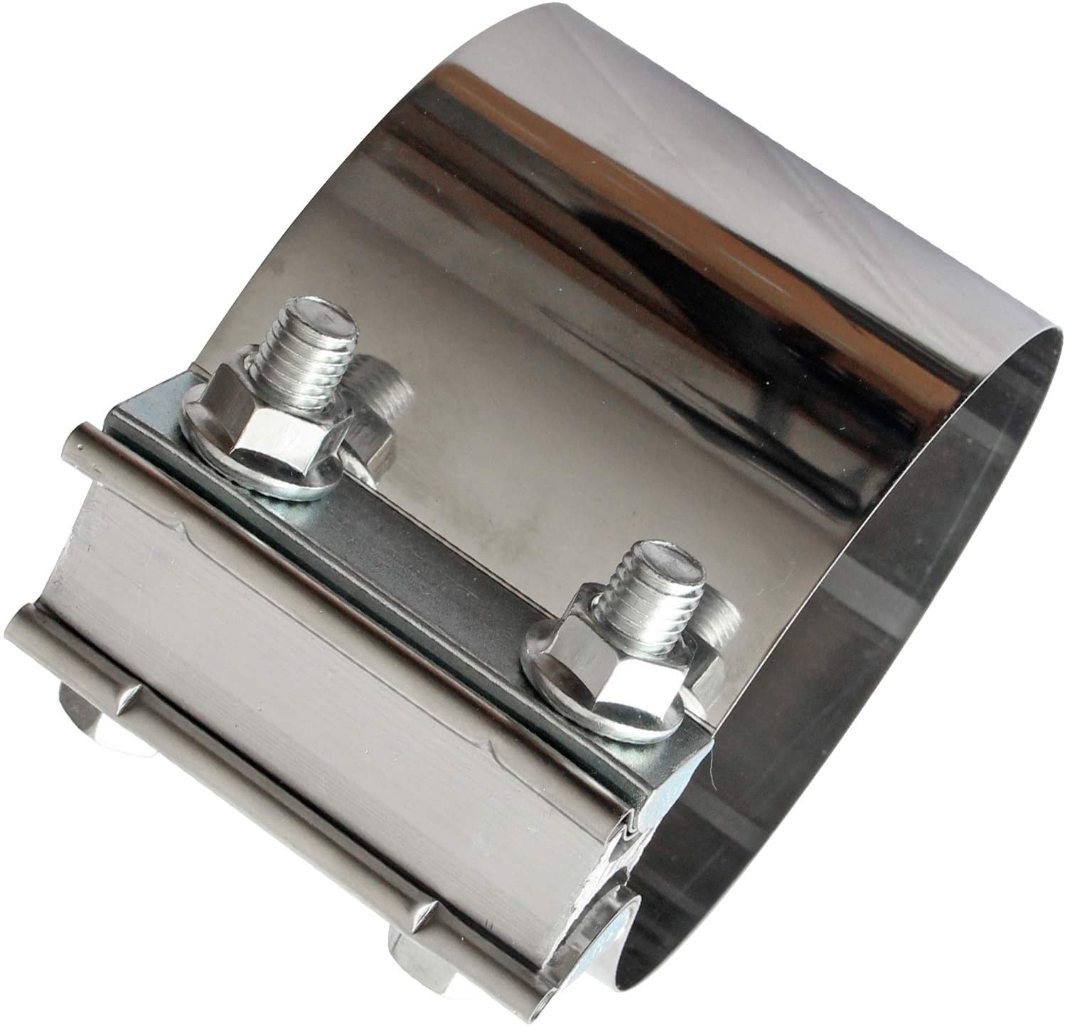 Exhaust Band Clamps 4 Inch Butt Joint Exhaust Pipe Muffler Band Clamp 304 Stainless Steel(4 Pack 4 '' Butt Lap Joint Exhaust Cla