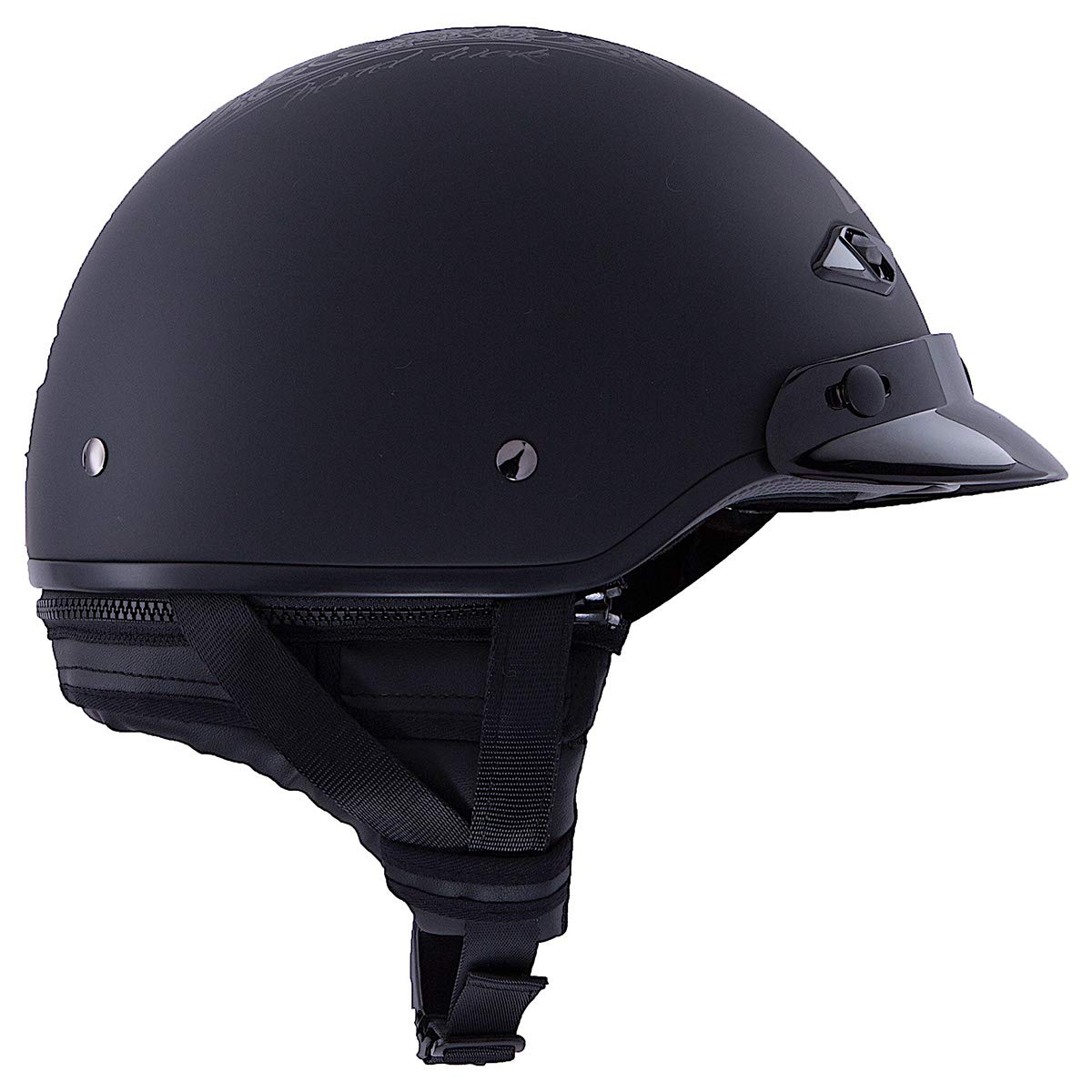 Ls2 Helmets Bagger Motorcycle Half Helmet (Hard Luck - Medium)