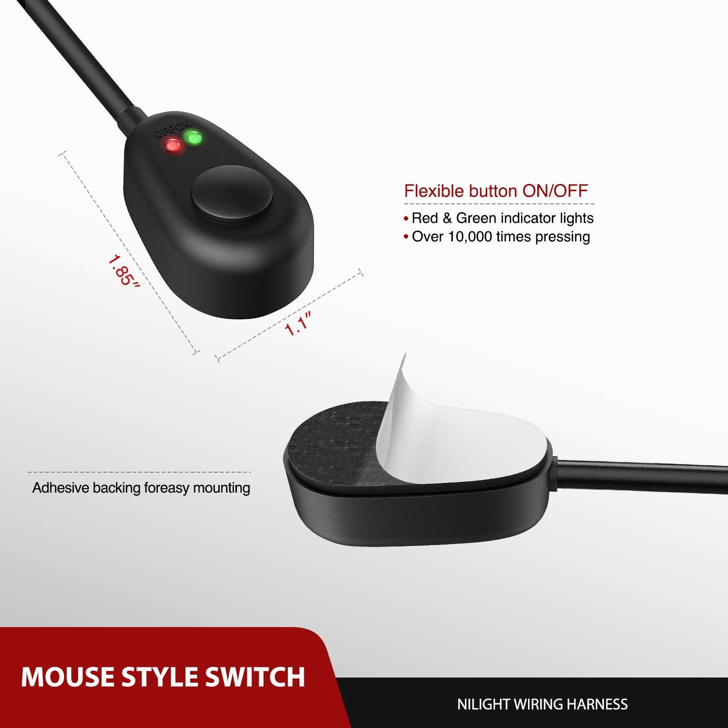 Nilight - 10036W 14Awg 11.5 Feet Dt Connector Wiring Harness Kit Led Light Bar 12V On Off Switch Power Relay Blade Fuse For Off