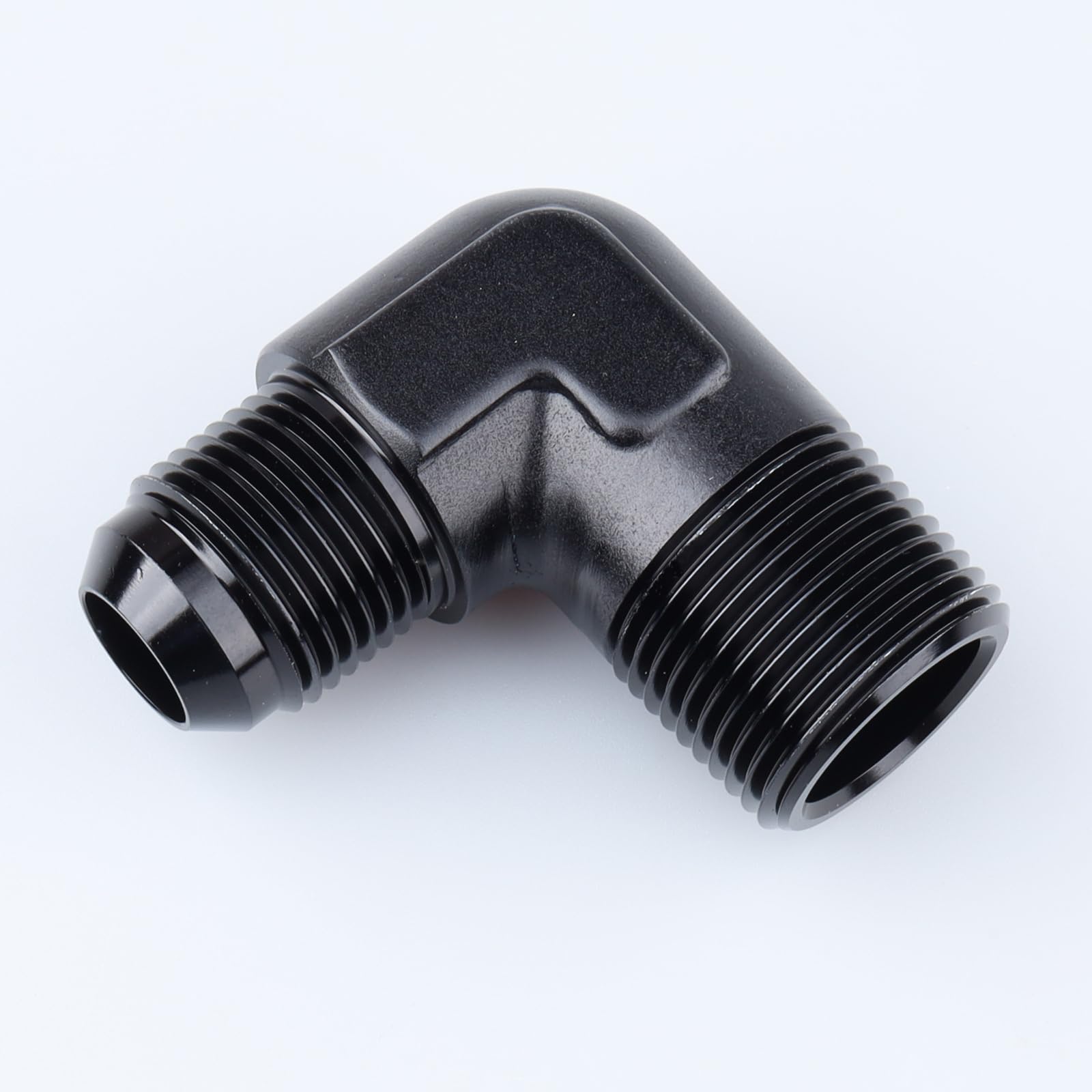 AC PERFORMANCE 90 Degree Elbow -10 AN Male to 3/4  NPT Male Fitting Adapter Connector Aluminum Black