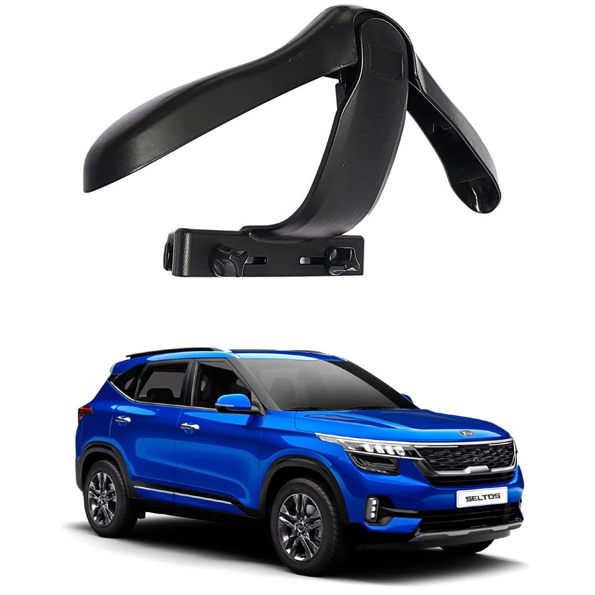 Oshotto CH04 Detachable Headrest Car Coat Hanger Back Seat Clothes Holder for Suit Coats Blazer Jackets Compatible with Kia Sel