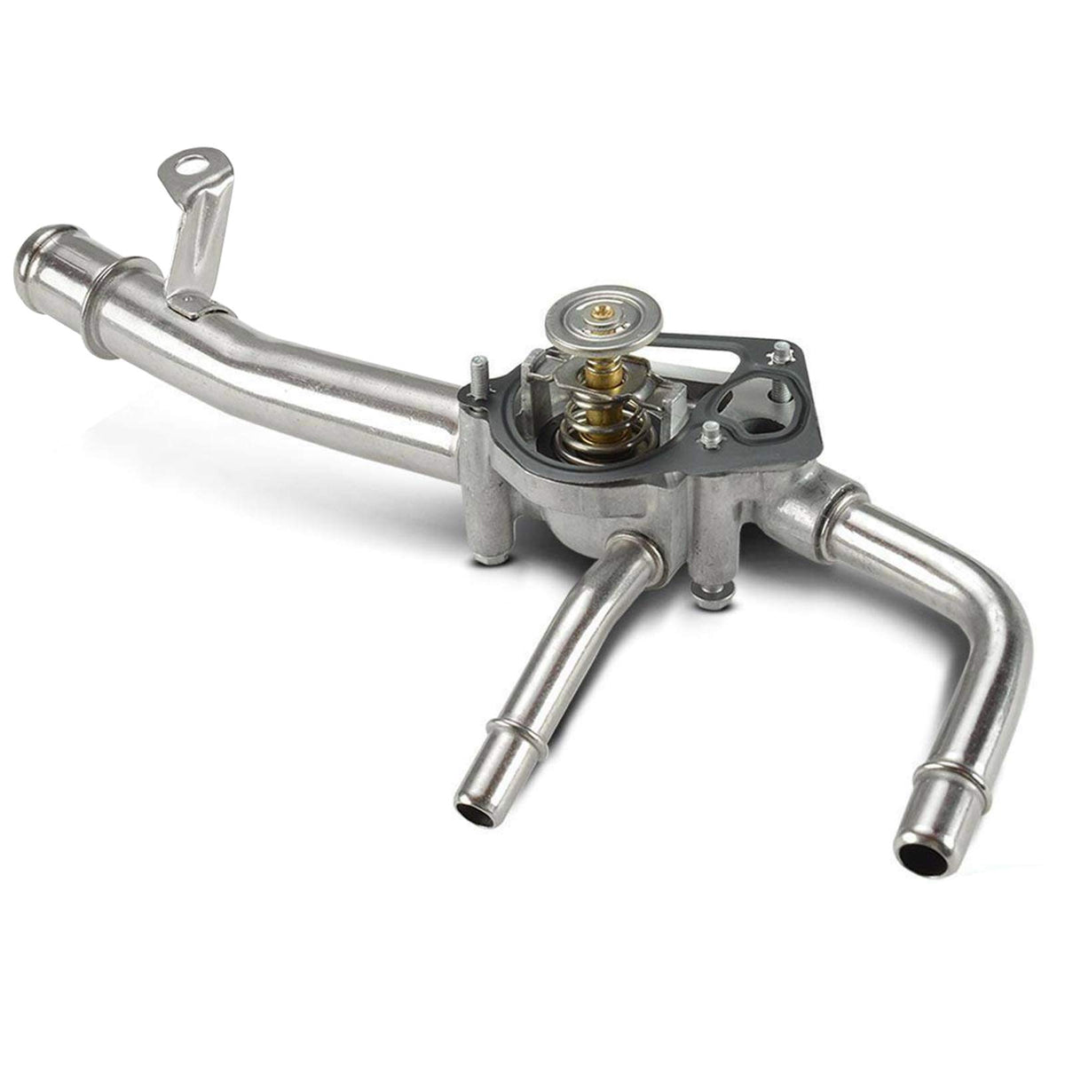 A-Premium Engine Coolant Thermostat Housing W/Water Inlet & Gasket - DOHC 4,6Cyl 3.6 2.5L - Compatible with Chevy, GMC, Buick, S