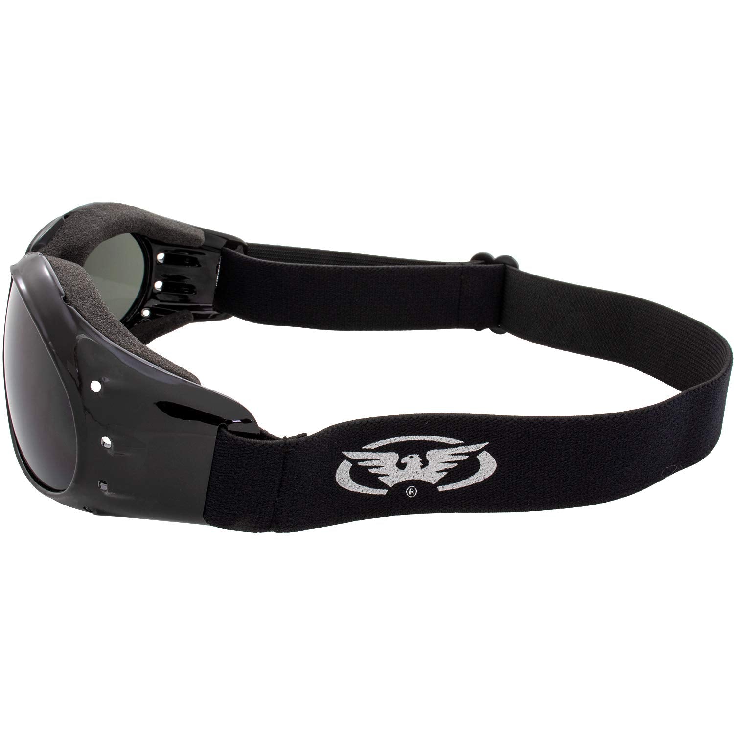 Global Vision Gv Eliminator Dirt Bike Padded Motorcycle Riding Goggles For Men And Women (Black Frame/Smoke Lens) (Black Frame/Clear-Smoke Lens)