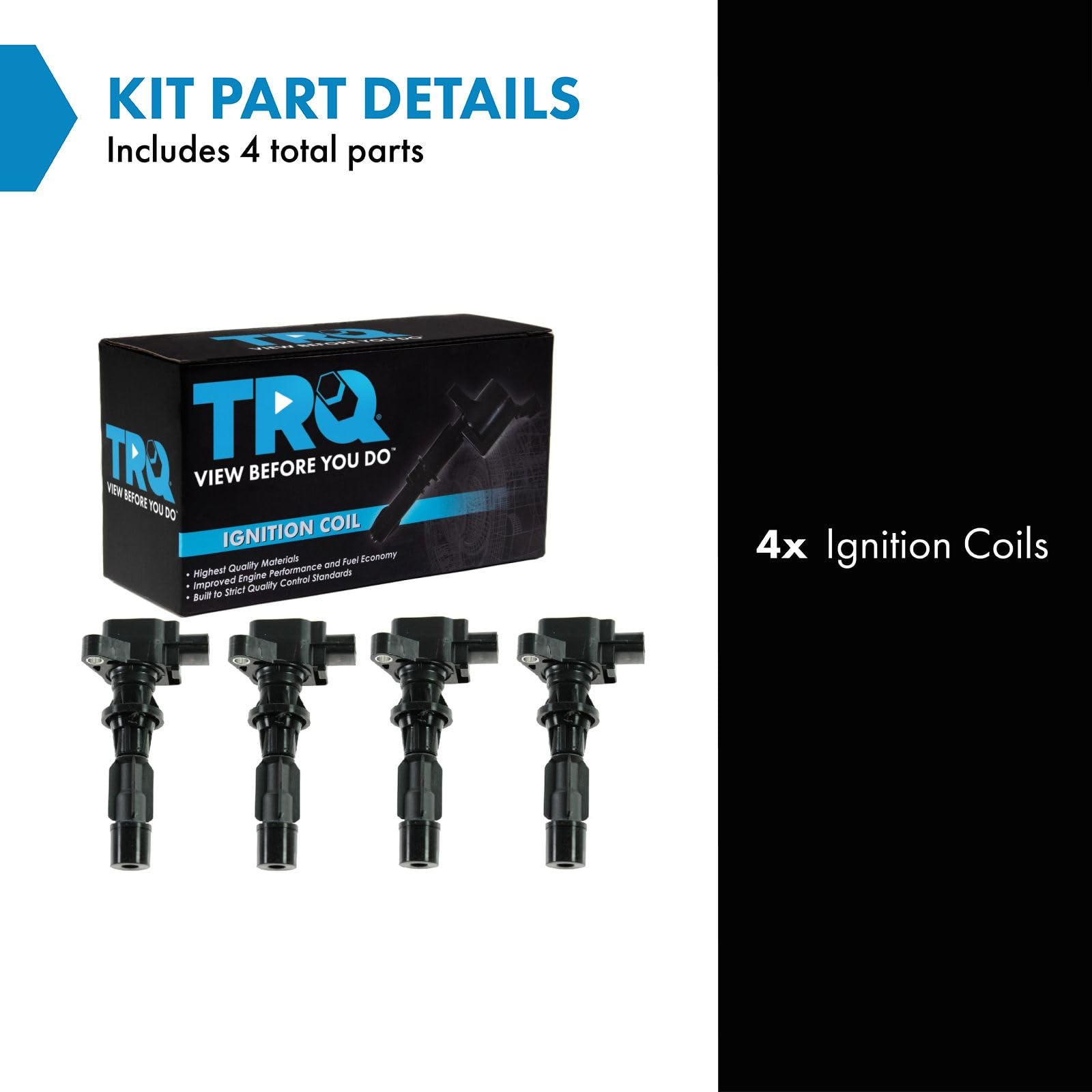 Trq Ignition Coil Set Compatible With 2006-2013 Mazda 3 6 2007-2012 Cx-7 2006-2015 Mx-5 Miata