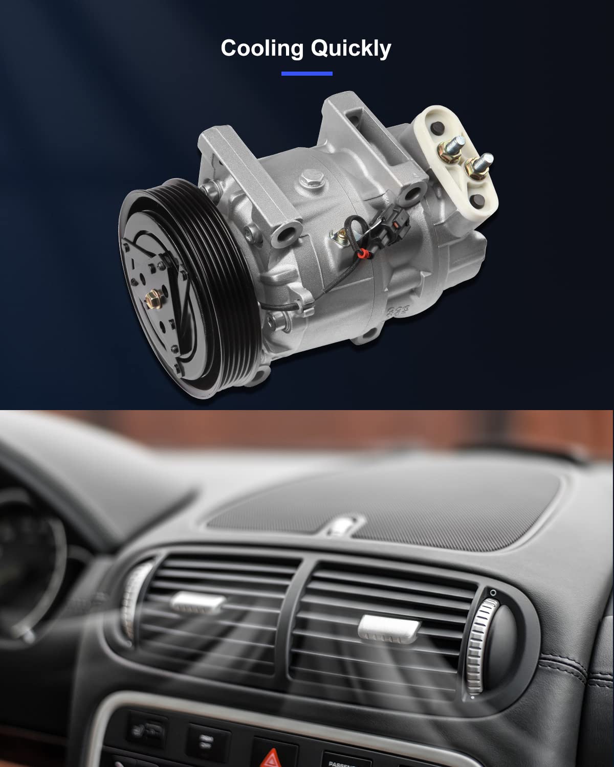 Eccpp Ac Compressor With Clutch 1996-2001 Fit For Infiniti I30 For Nissan Maxima 3.0L Ac Compressor