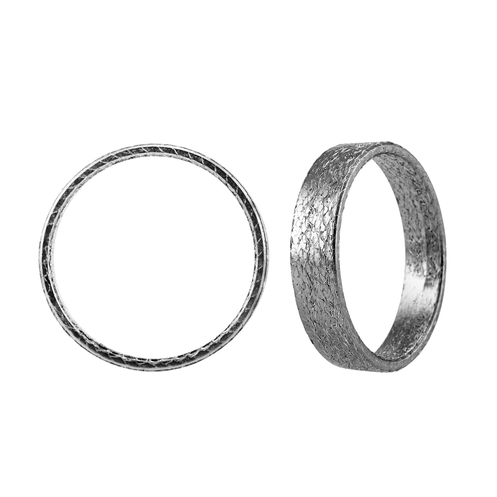 Mofun Exhaust Gasket Compatible With 1984-2024 Harley Big Twin And Sportster Models,Dyna,Touring,Softail,Etc,1 Pair 2Pcs,Made Of Wire And Graphite