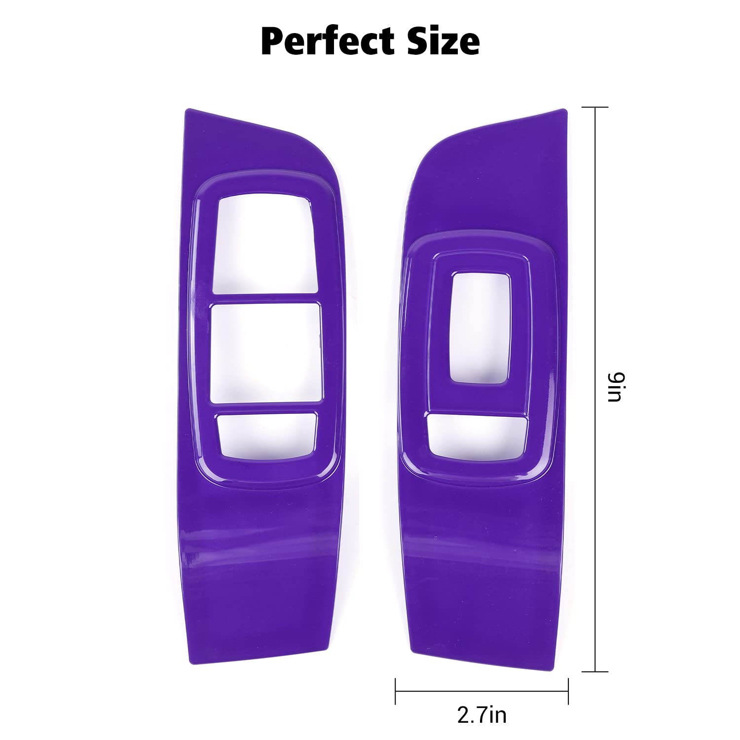 Voodonala Window Lift Panel Cover Trim Accessories For Dodge Challenger 2015-2022(2Pcs/Set,Purple)