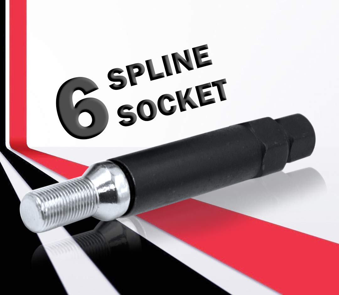 Wheel Accessories Parts Set Of 20 Chrome 12X1.5 Lug Bolts Locking Spline Conical Seat With 24 Mm Shank Length Small Diameter Lug