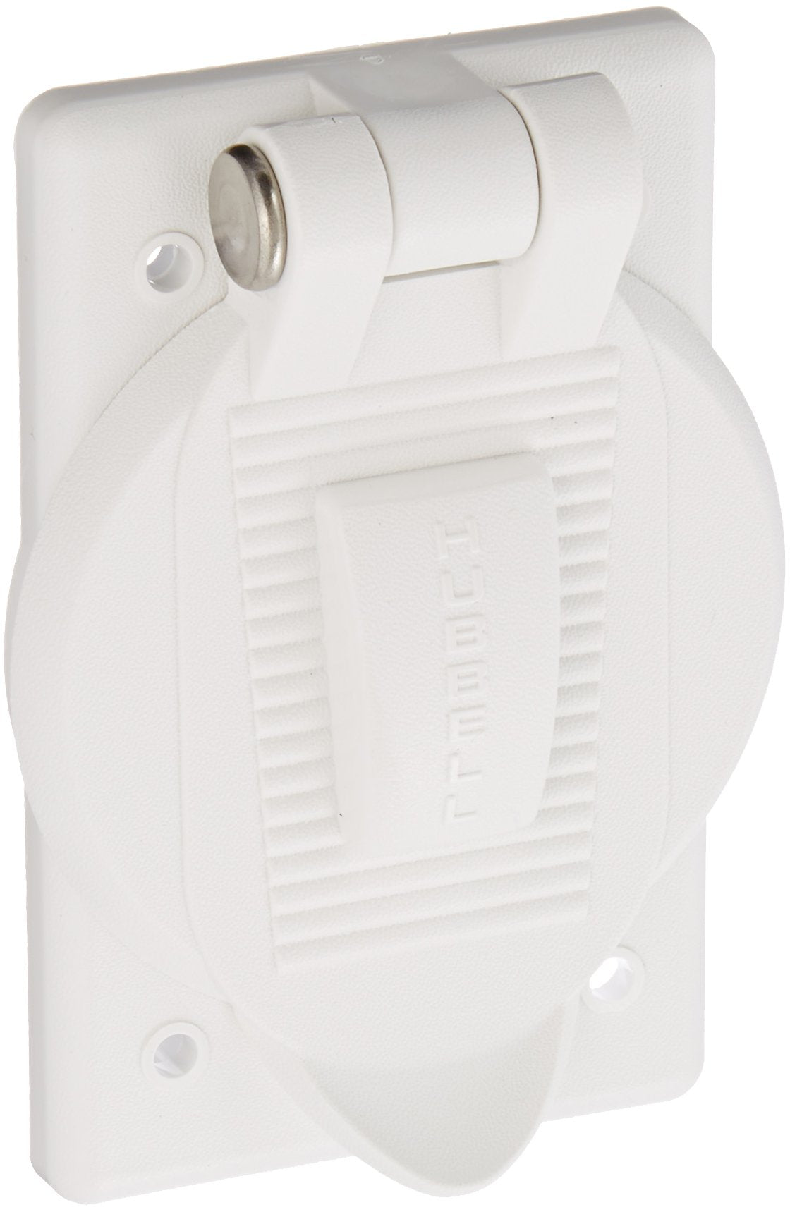 Hubbell Wiring Systems Hbl74Cm25Woaw Ship-To-Shore Polycarbonate Spring-Loaded Lift Cover For Hbl26Cm10 Weather Proofing Receptacle, White