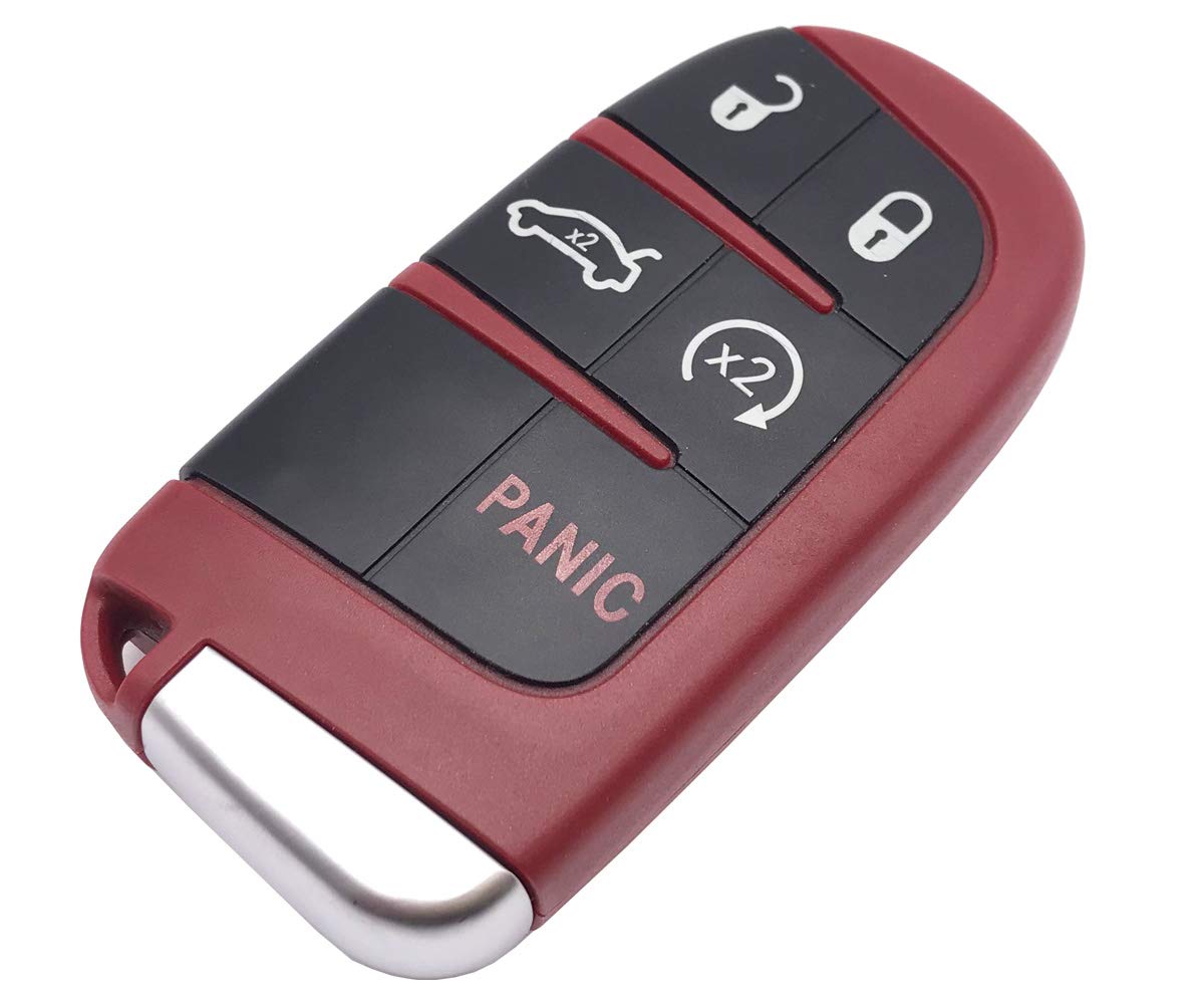 Replacement Key Fob Cover Case fit for 2016 2017 2018 2019 2020 Dodge Charger Challenger Jeep Grand Cherokee Compass Cherokee Re