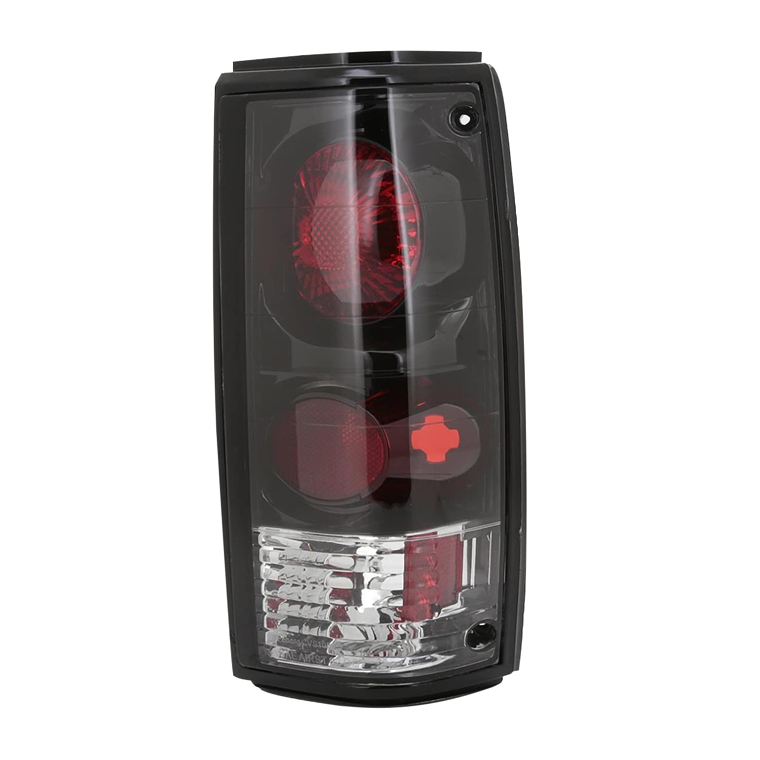 Spec-D Tuning Black Tail Lights Reverse Rear Brake Lamp Compatible with 1982-1993 Chevy S10, 1983-1994 Chevy S10 Blazer, 1983-1990 GMC S15, 1991-1993 GMC Sonoma Left + Right Pair Assembly