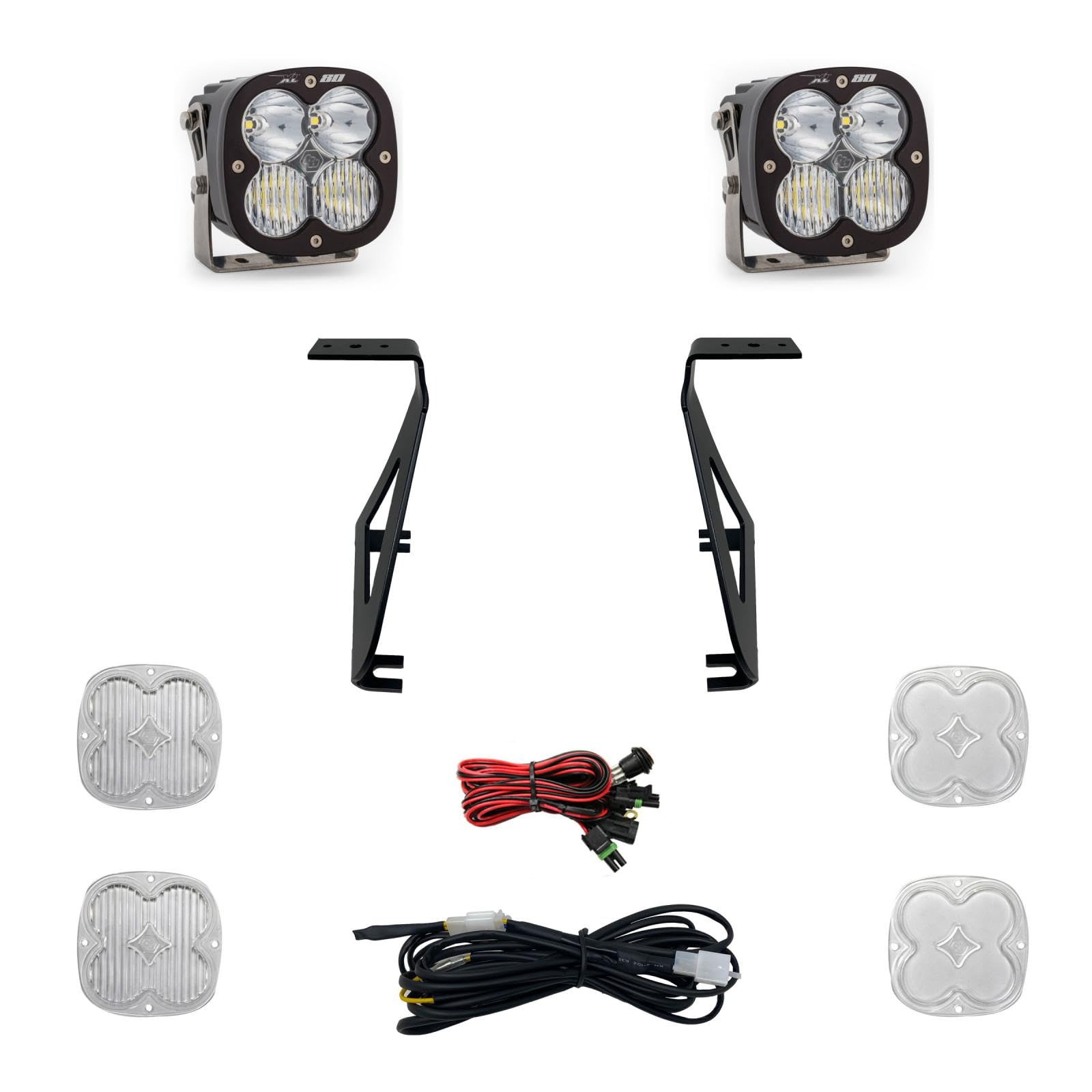 Baja Designs Xl80 Led A-Pillar Light Kit For Ford F-150 Raptor 2021-22 (Driving/Combo; Clear)