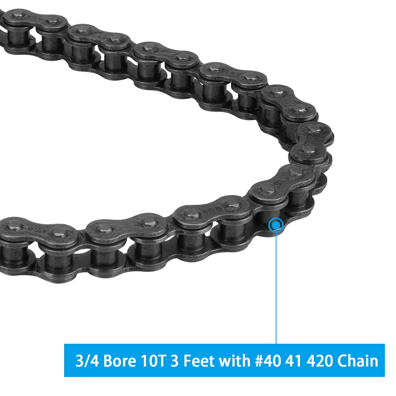 Youxmoto Centrifugal Go Kart Clutch 3/4 Bore 10 Tooth With #40 41 420 Chain, Works 2-6.5Hp, For Bs/For Tecumseh/For Honda Cloned