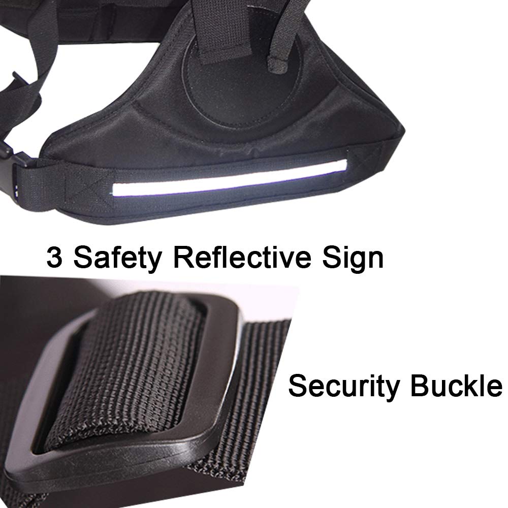 Jolik Child Motorcycle Harness, Adjustable with Two Handles, Breathable Polyester, 1 Count, Black, Model BD0BB80100