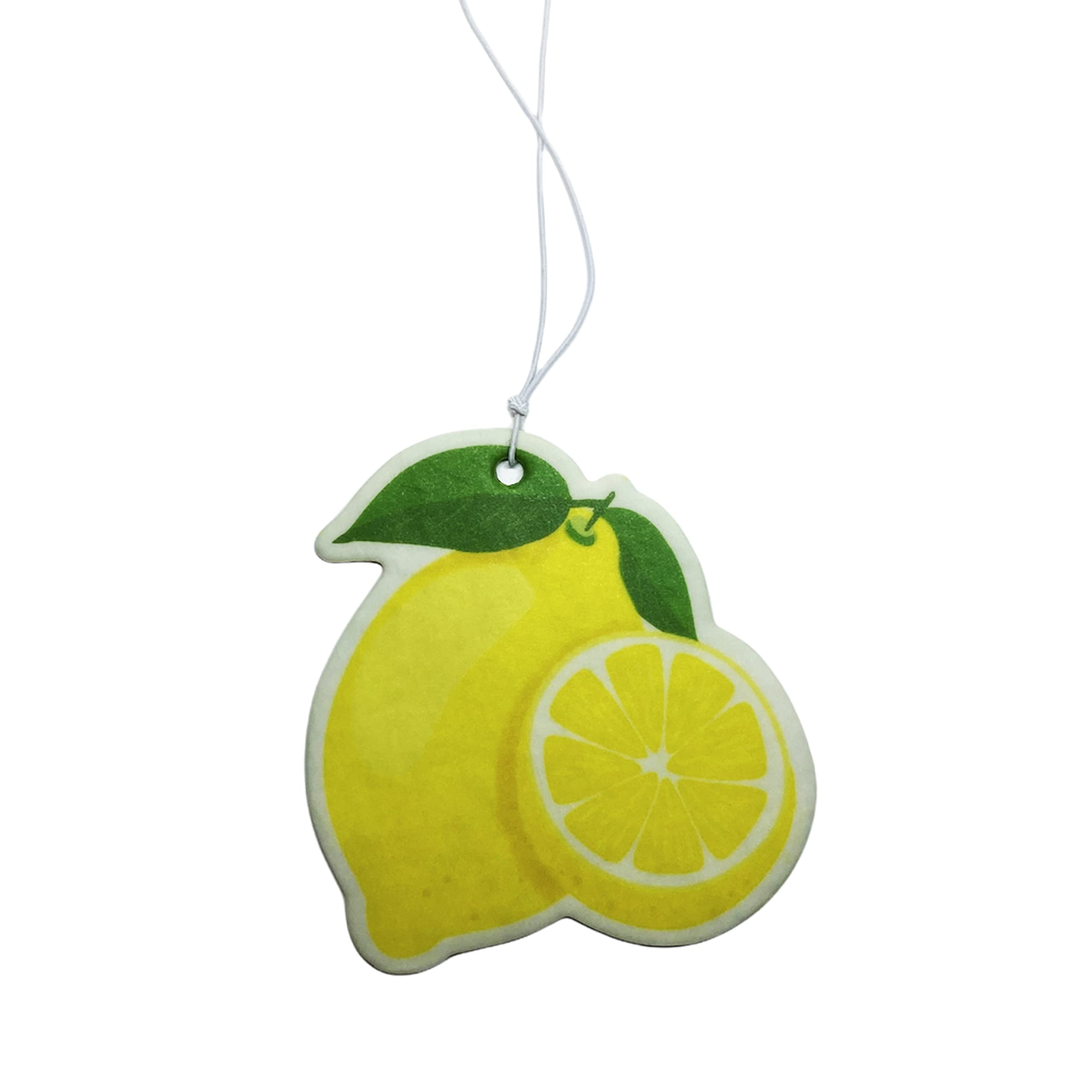 (Pack of 4) Fruity Fruit Air Fresheners - Automotive Accessory - Car Hanging Air Fresheners (Lemon)