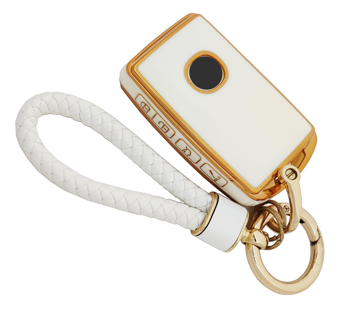 Arruweer Key Fob Cover For Mazda Soft Tpu Key Fob Case Holder Protector Compatiable With 2019-2022 Mazda 3, Mazda 3 Hatchback, 2