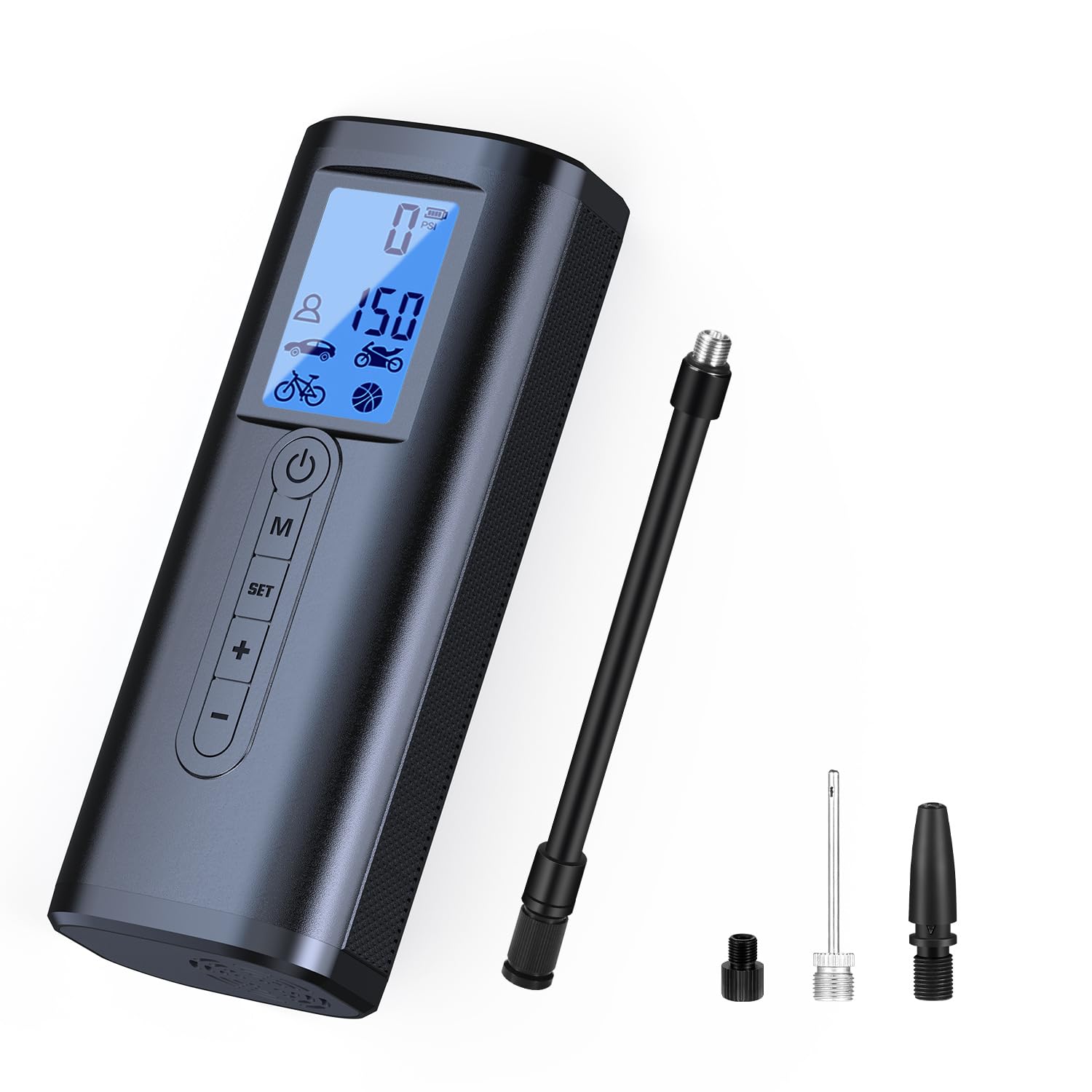 Woowind AP2-P Portable Air Compressor 150PSI Tire Inflator, Quick Inflation for Cars & Bikes, Made of ABS, Compact Size
