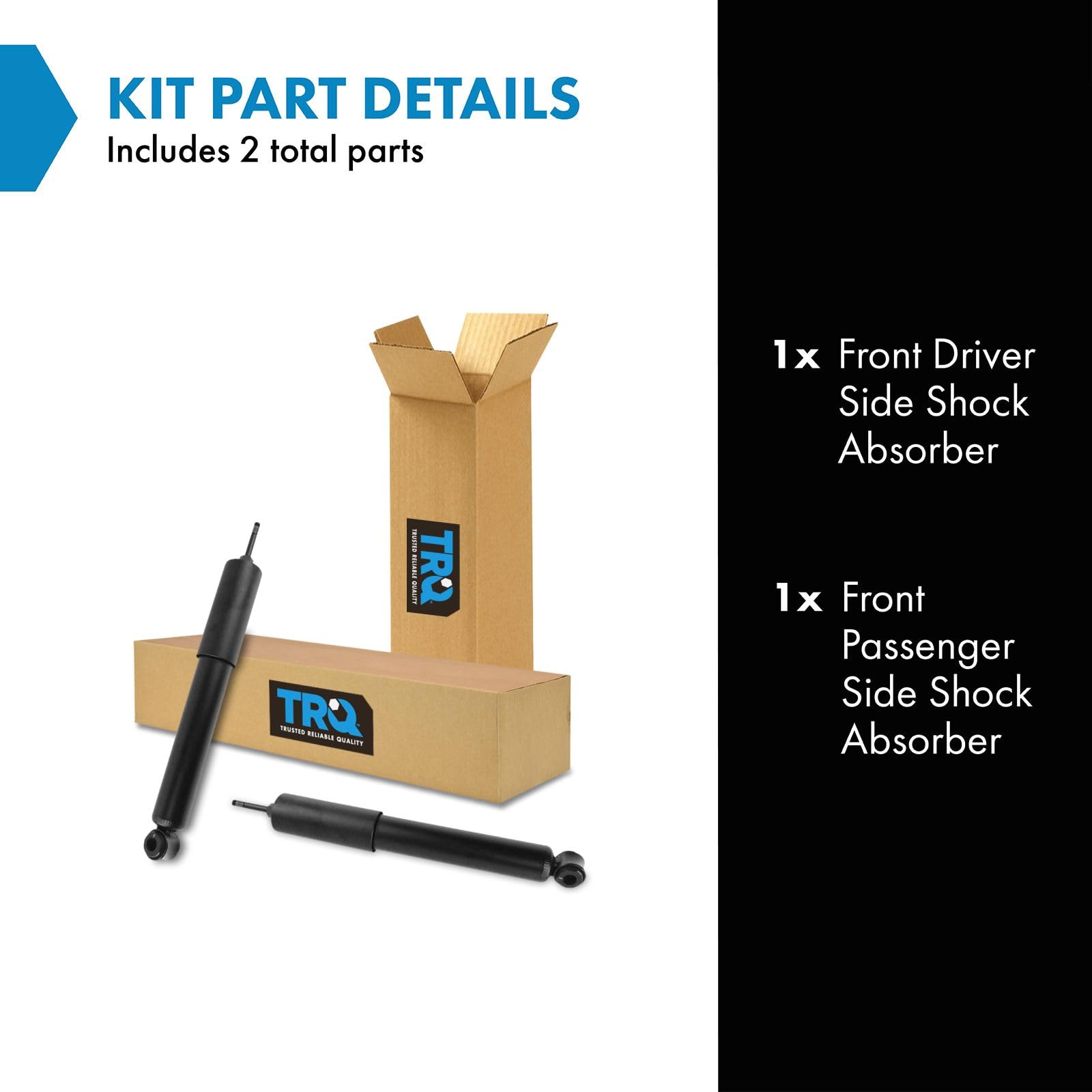 Trq Front Shock Absorber Driver & Passenger Side Pair Set Of 2 For Ford E Series Van