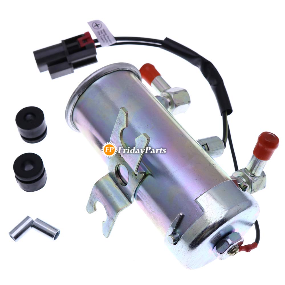 FridayParts 24V Electric Fuel Pump 4645227 Compatible for Hitachi Excavator ZX110-3 ZX120-3 ZX130-3 ZX135US-3 ZX200-3 ZX240-3 ZX