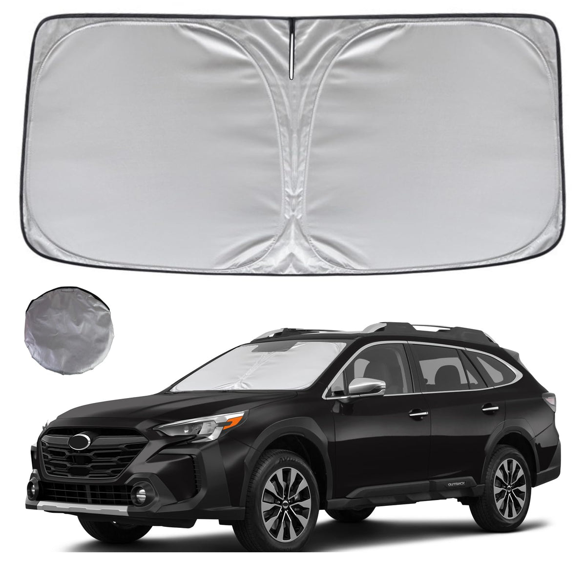 Kayzt Windshield Sun Shade For 2020-2025 Subaru Outback Foldable Sunshade Front Window Custom Fit Car Accessories