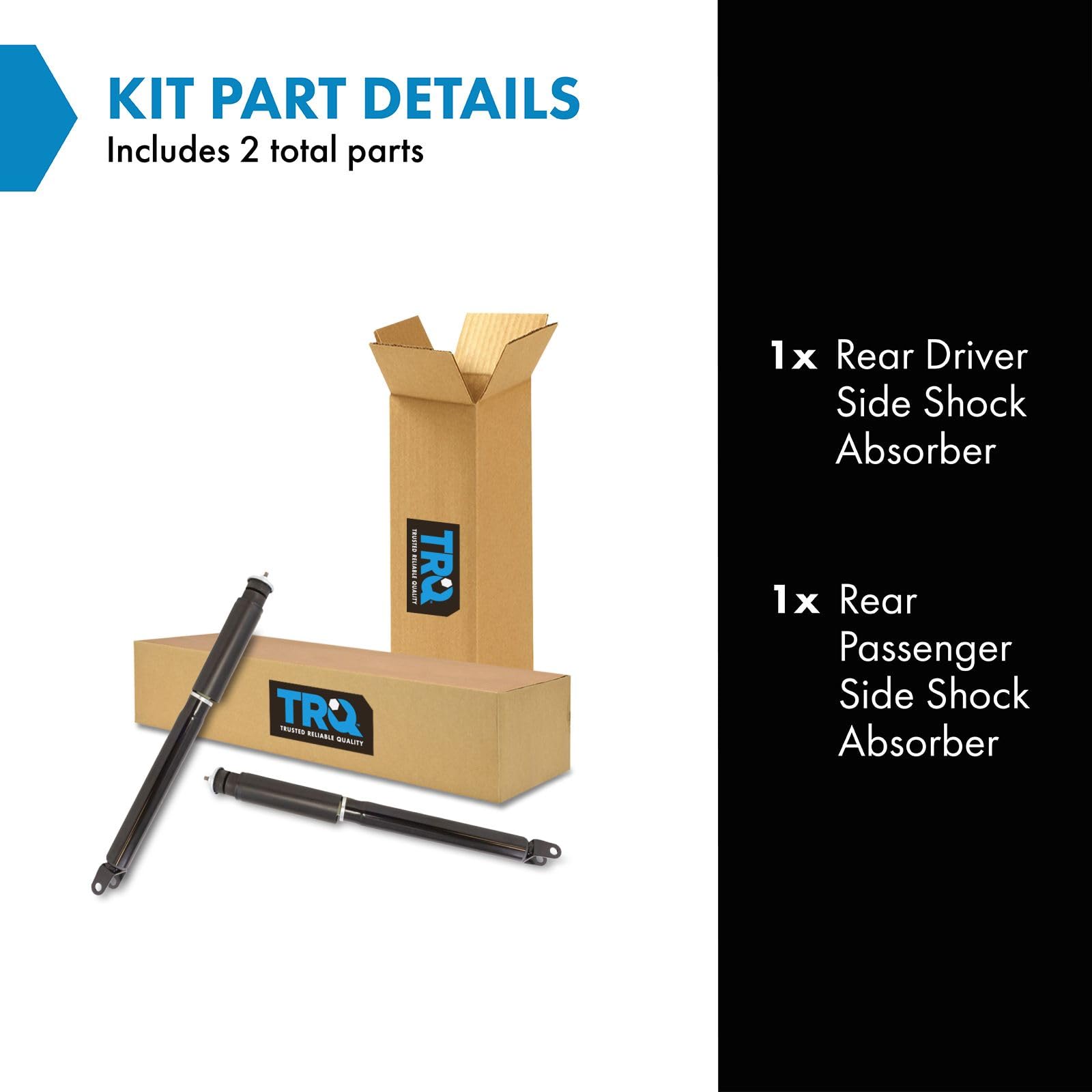 Trq Rear Shock Absorber Set Compatible With 2013-2019 Ford Explorer Police Interceptor Utility