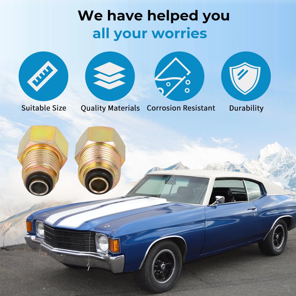 WIKIBB LS Swap Parts Power Steering Line Adapter Fitting Carbon Steel LS Pump To 3/8    Flare Older Style Lines M16-1.5 to 5/8-1