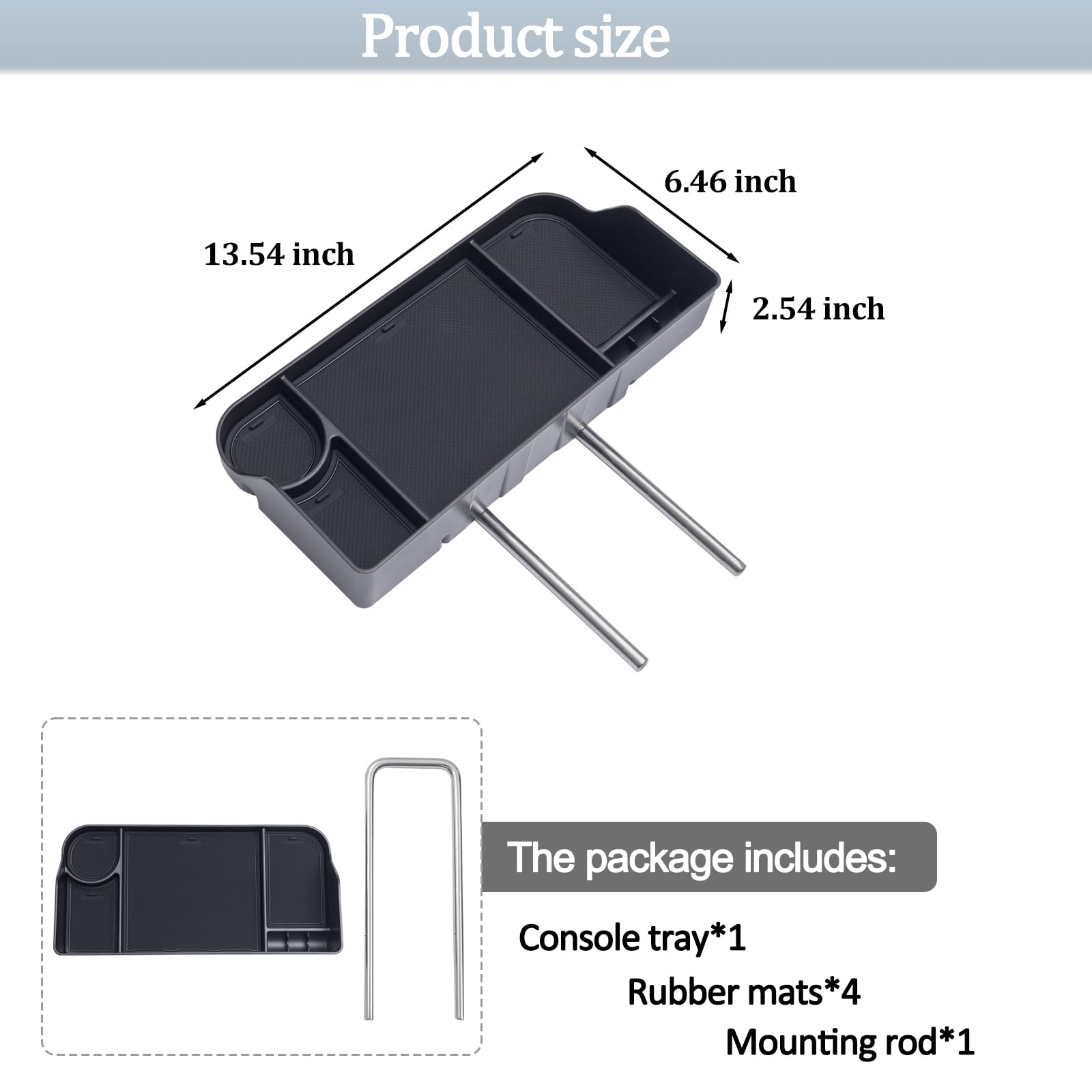 JDMCAR Upgrade Front Center Seat Headrest Organizer Compatible with 2011-2024 2025 Ford F150 F250 F350 F450 F550 F650 Accessorie