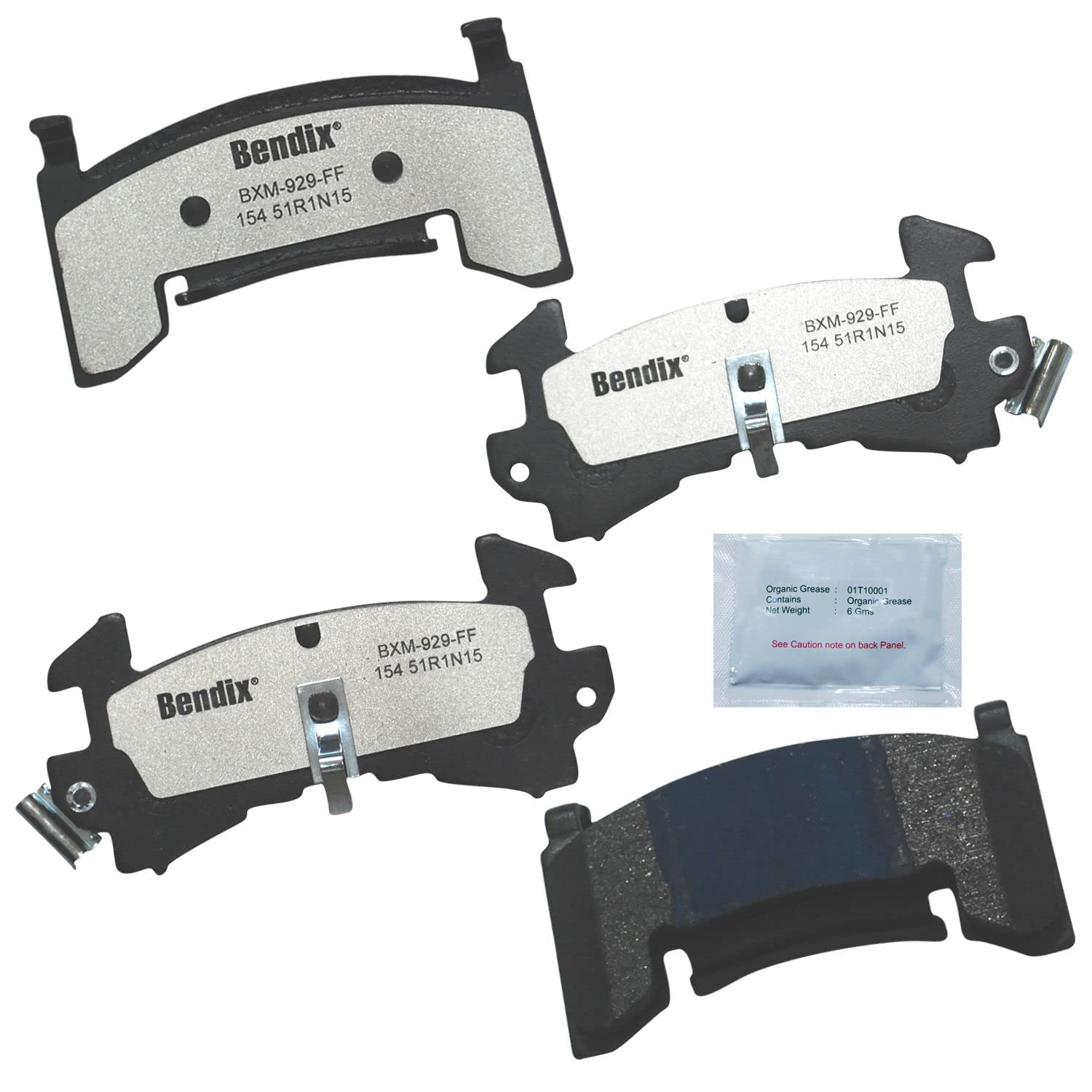 Bendix Fleet Metlok Mkd154Fm Brake Pads For Avanti Ii,Century,Lesabre,Regal,Riviera,Commercial Chassis,Deville,Eldorado,Fleetwoo